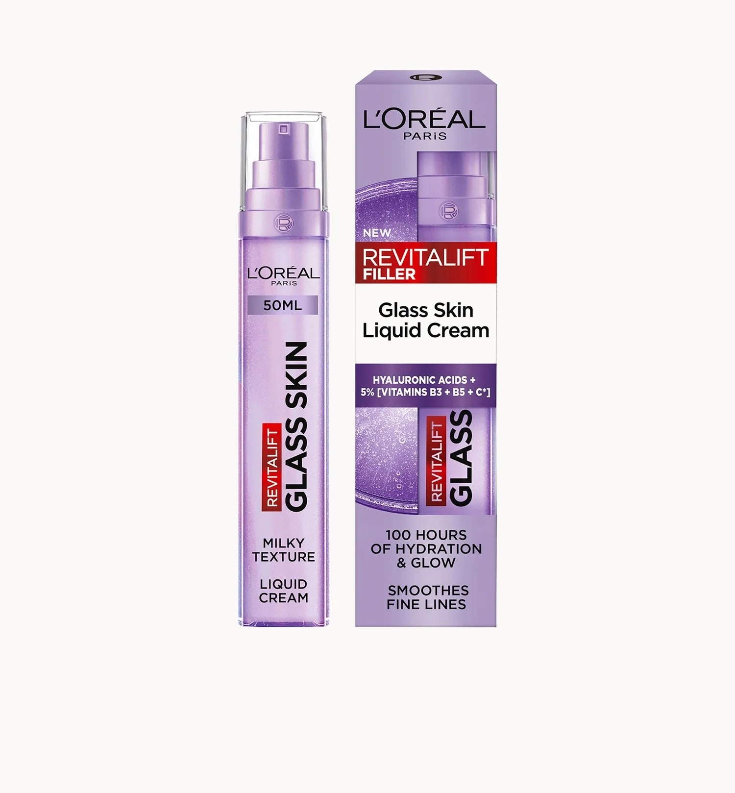 LOREAL REVITALIFT Filler Glass Skin Liquid Cream لوريال كريم مرطب للبشرة 