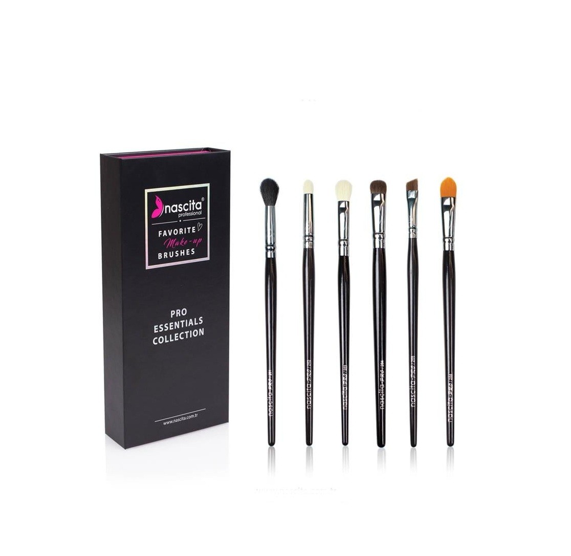 NASCITA Pro Essentials Collection Makeup Brush Set, 6 Pieces T-40 ناسيتا مجموعة فرش مكياج، 6 قطع