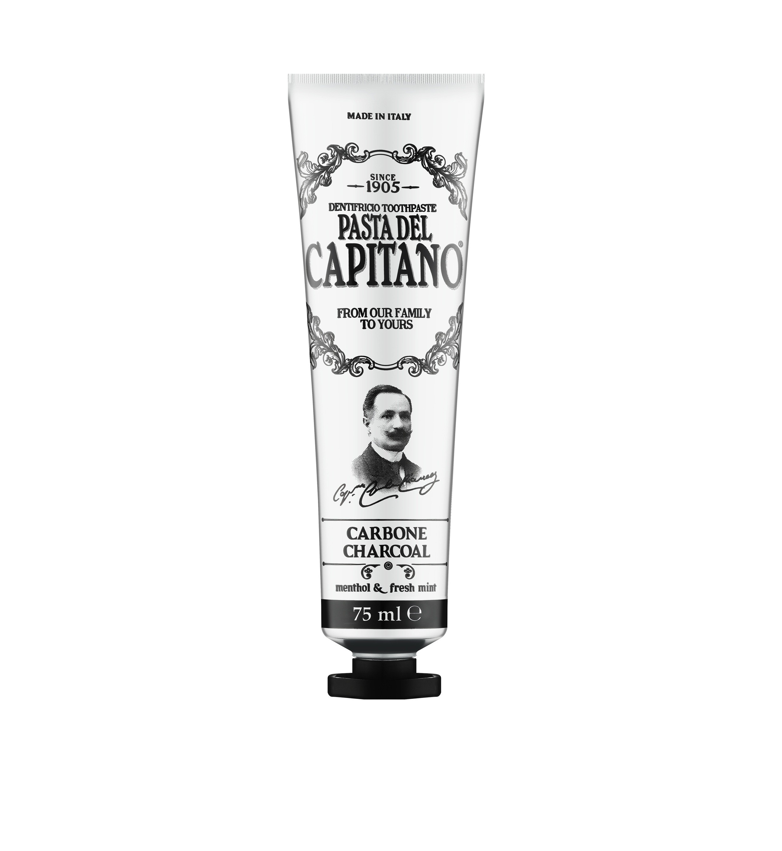 CAPITANO Charcoal Menthol & Fresh Mint Toothpaste 75ml كابيتانو معجون اسنان