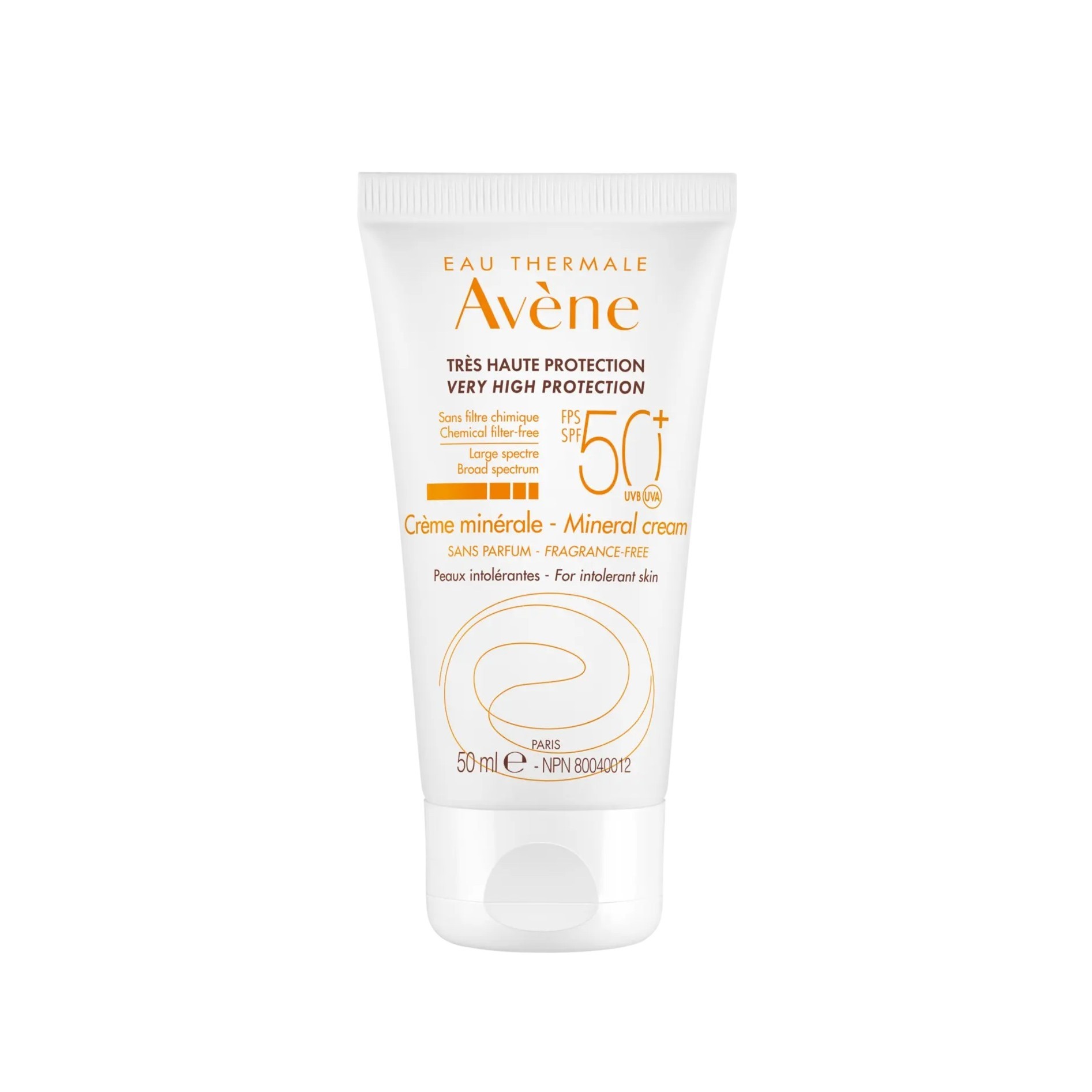 AVENE Very high sun protection - Mineral cream SPF50+حماية عالية جدًا من أشعة الشمس - كريم معدني SPF50+