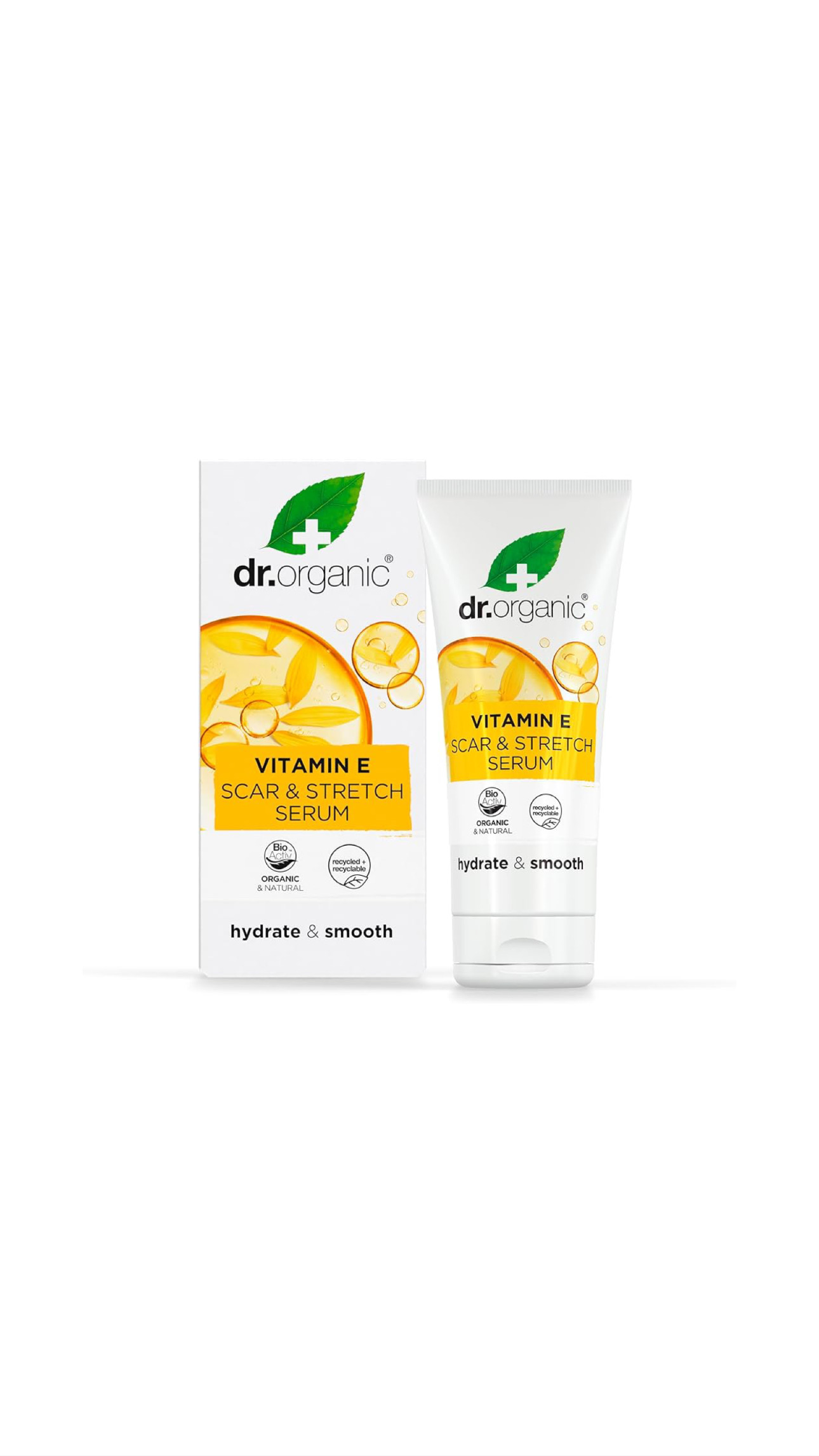 DR. ORGANIC VITAMIN E SCAR & STRETCH SERUM دكتور اوركانك سيروم الڤيتامين E للعناية بالجسم والتخلص من الندبات والتمدد