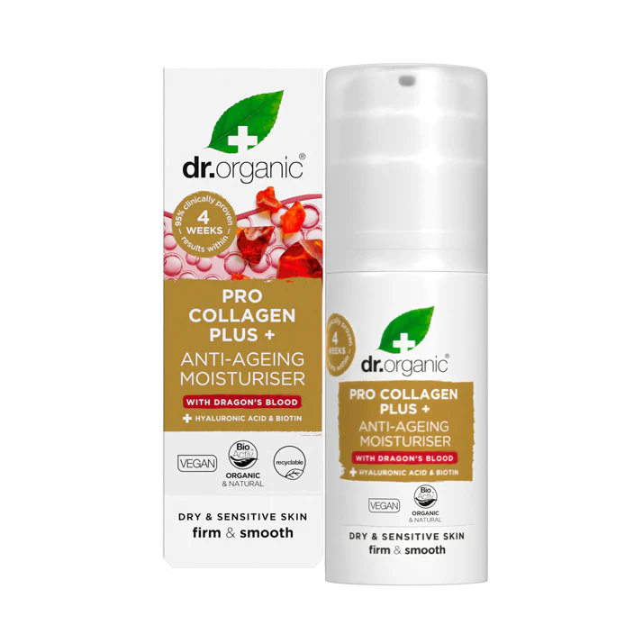 DR.ORGANIC Pro Collagen Anti-Ageing moisturiser with Dragons Blood 50ml دكتور اوركانك كريم مرطب مضاد لعلامات التقدم بالعمر