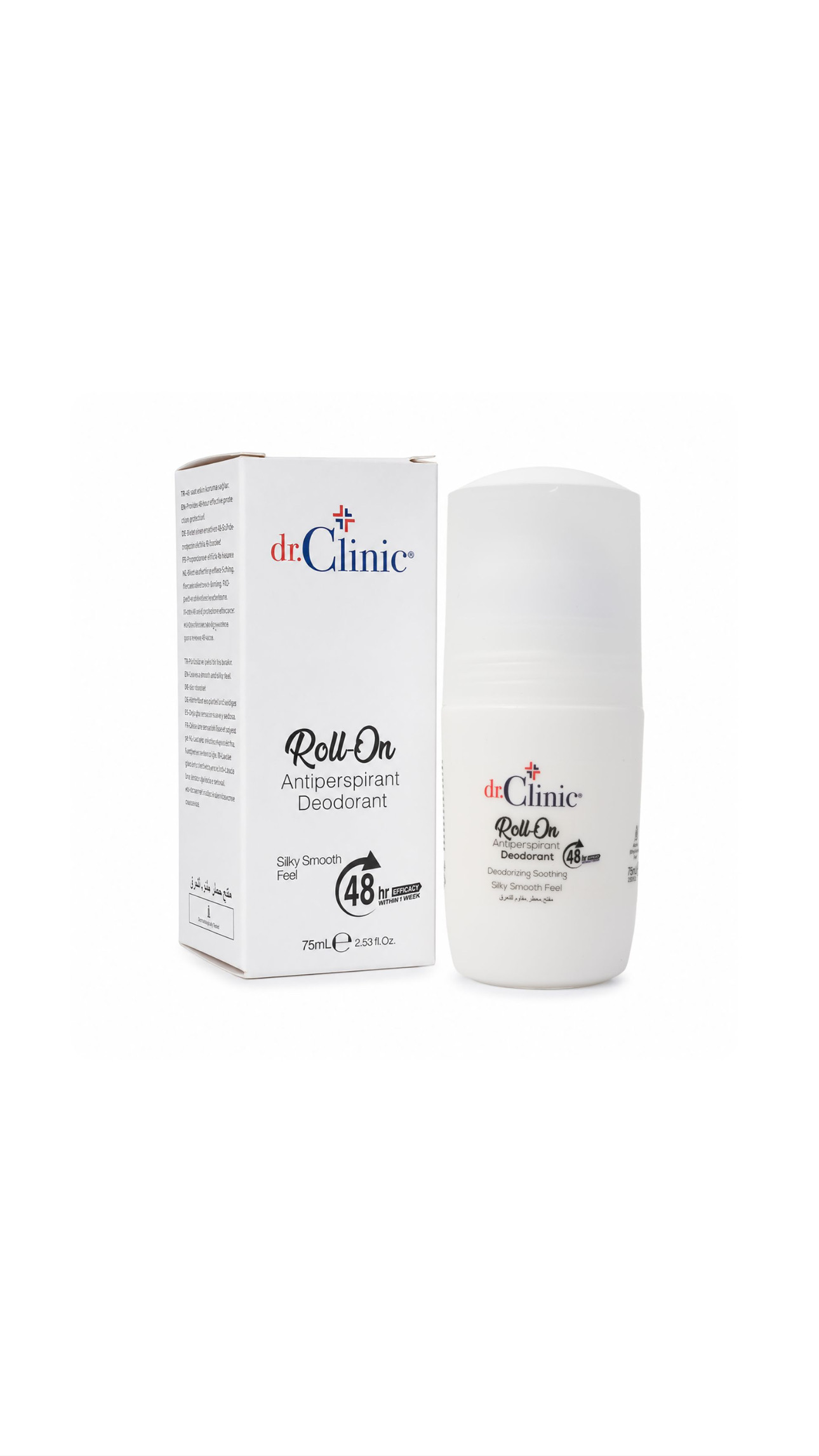DR. CLINIC ROLL-ON ANTIPERSPIRANT DEODORANT SILKY SMOOTH FEEL 75ml دكتور كلينك رول مانع تعرق