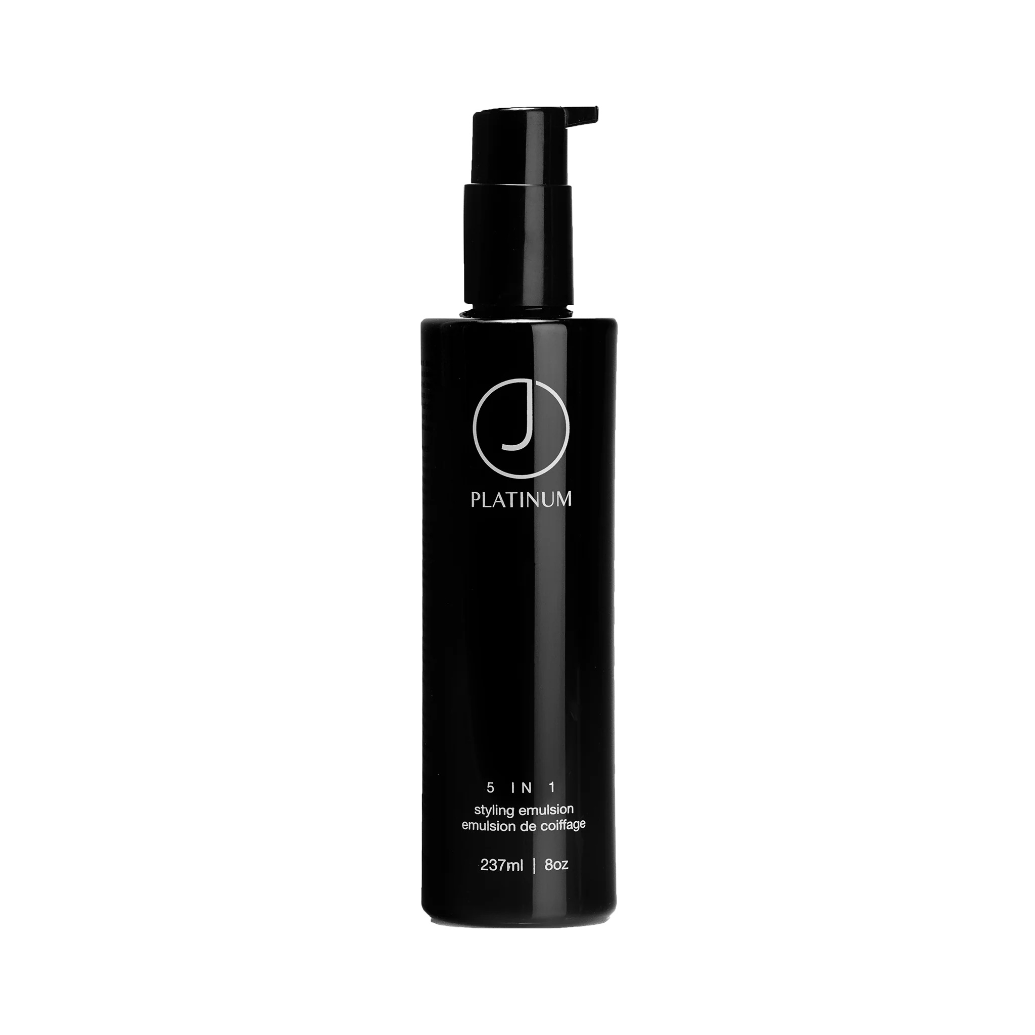 J BEVERLY HILLS Platinum 5 IN 1 Styling Emulsion 237ml جي بيفرلي هيلز ليف ان كريم تصفيف يمنح الشعر ترطيب وتقوية وحماية من الحرارة