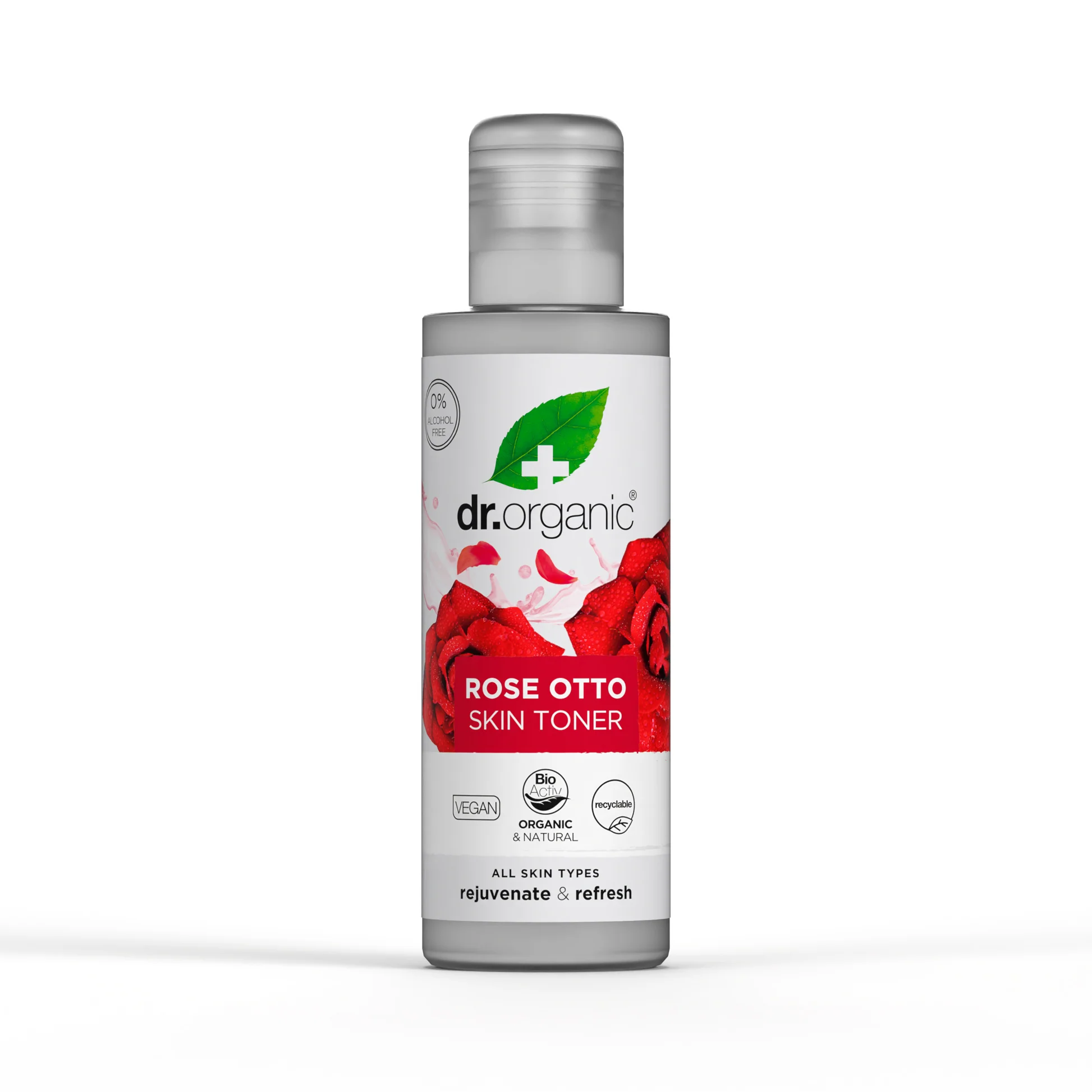 DR.ORGANIC Rose Otto Skin Toner 150ml دكتور اوركانك تونر غني بمستخلص الورد يساعد على إنعاش البشرة و استعادة توازنها