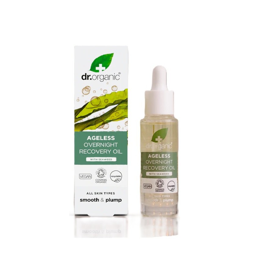 DR.ORGANIC Ageless OverNight Recovery Oil With SEAWEED دكتور اوركانك سيروم زيتي ليلي مجدد للبشرة غني بمستخلص الاعشاب البحرية