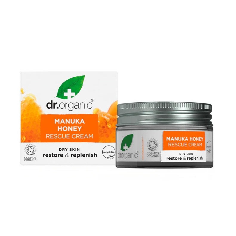 DR.ORGANIC Manuka Cream Revitalising argan oil moisturiser 50ml  دكتور اوركانك كريم عسل المانوكا المرطب والمغذٍ للبشرة غني بزيت الأرغان