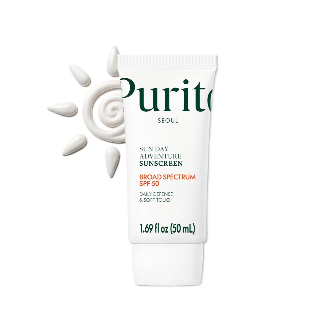 PURITO Sun Day Adventure Sunscreen SPF 50 50ml  بوريتو واقي شمس مرطب عالي الحماية يمنح البشرة مظهرًا مشرقًا