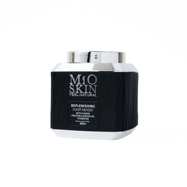 MIO SKIN FEEL NATURAL REPLENISHING HAIR MASK 800ml مايو سكن ماسك بخلاصة الكاڤيار للشعر التالف