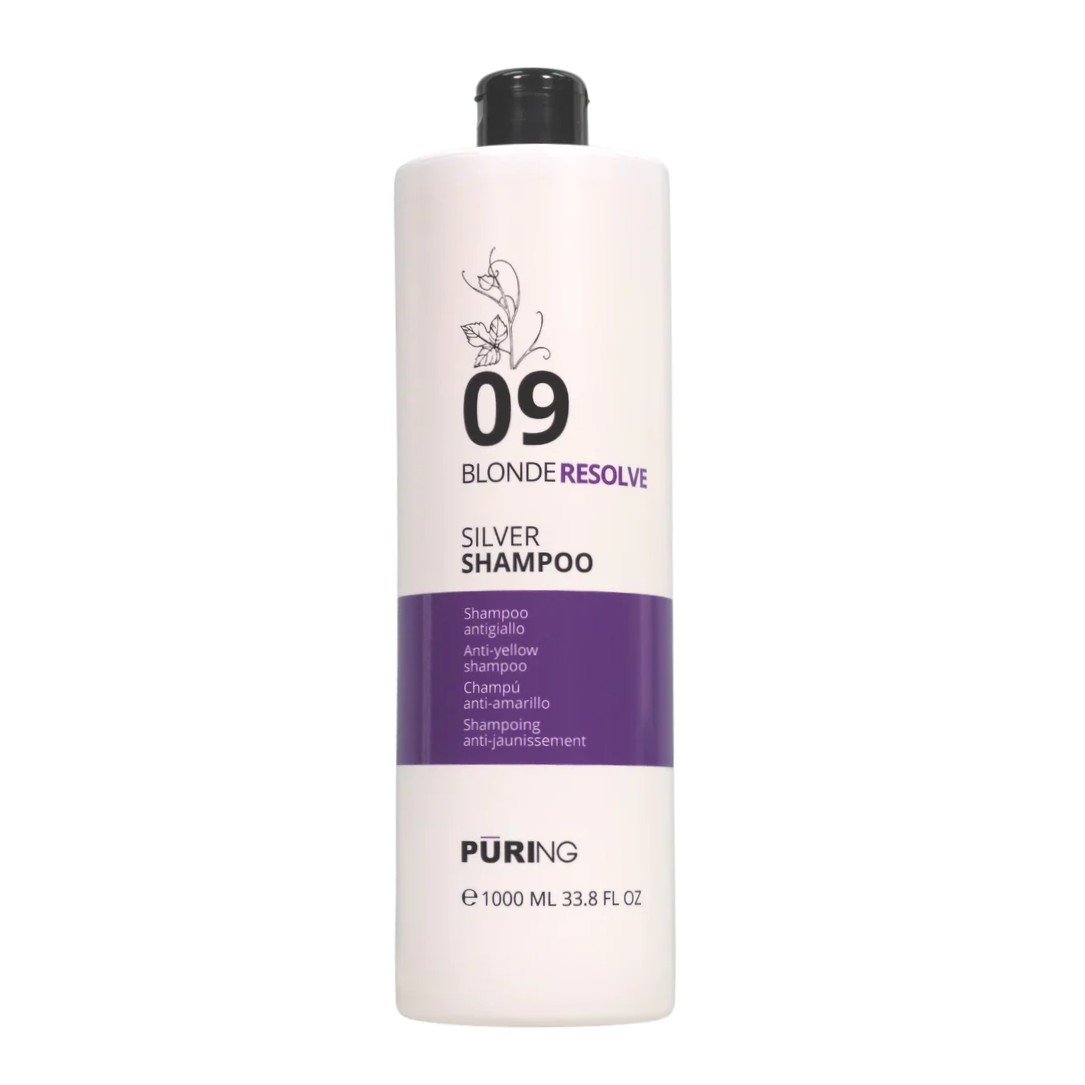 PURING Blonderesolve Silver Shampoo 09 1000ml بيورنغ شامبو العناية بالشعر المصبوغ