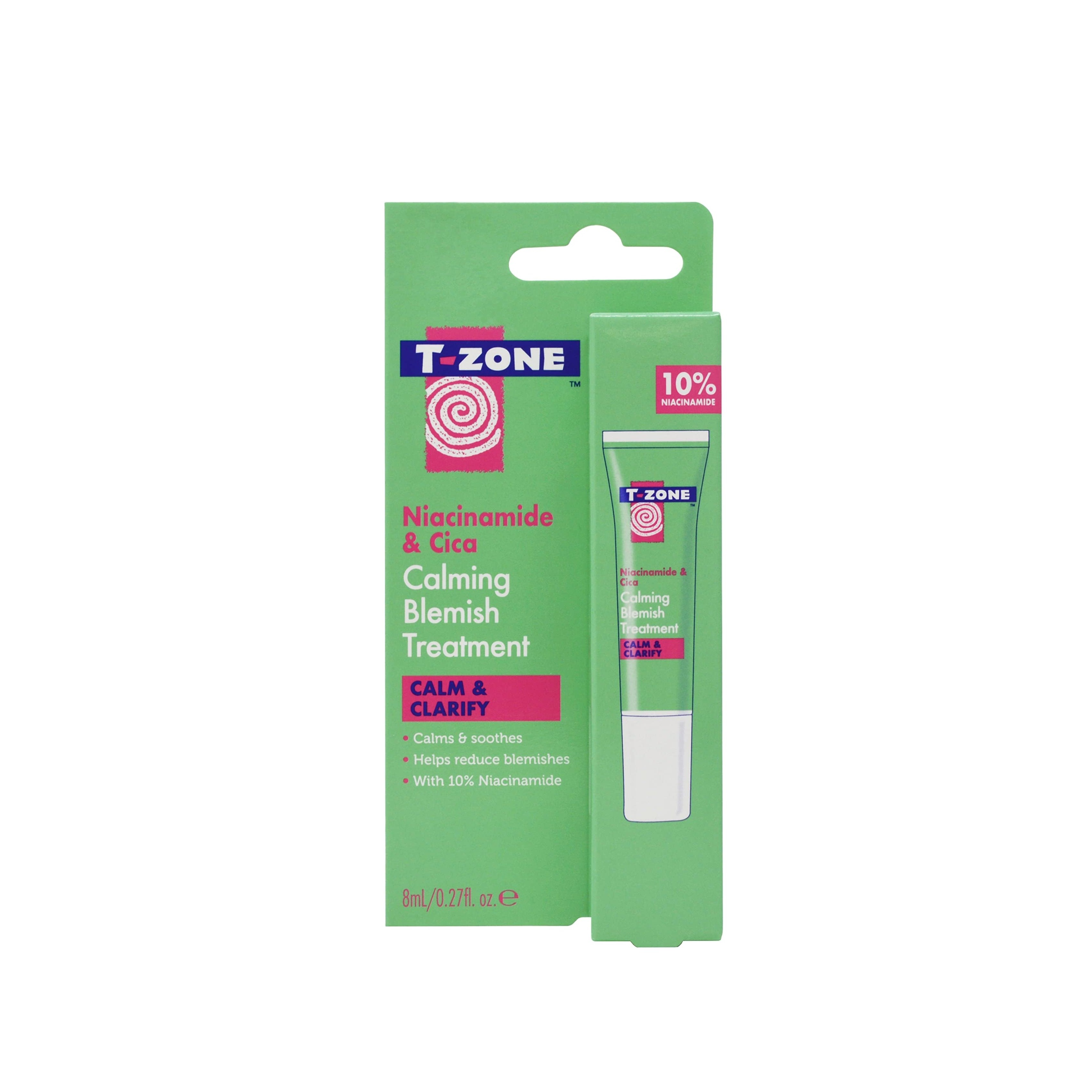 T-ZONE Niacinamide & Cica Calming Blemish Treatment 8ml تي زون جل معالج لبثور البشرة