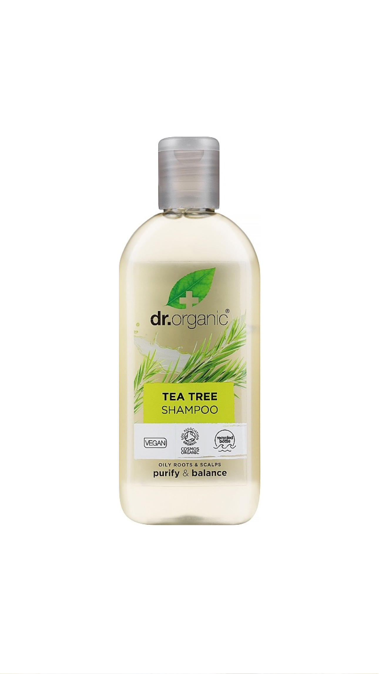 DR.ORGANIC TEA TREE SHAMPOO 265ml دكتور اورگانك شامبو للشعر بخلاصة زيت شجرة الشاي 