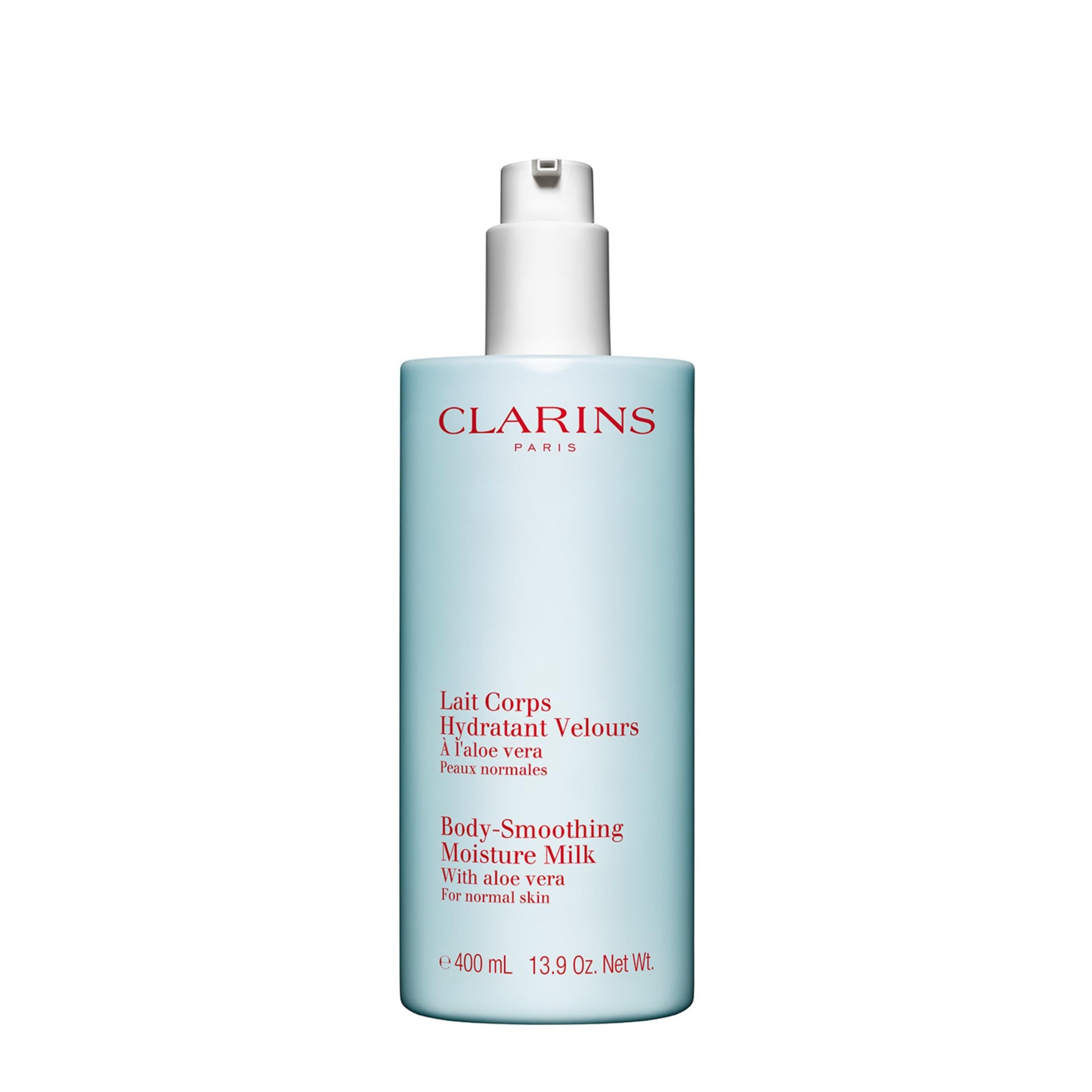 CLARINS Body Smoothing Moisture Milk with Aloe Vera for Normal Skin 400ml  كلارنس مرطب مستخلص الصبار الحليبي للجسم