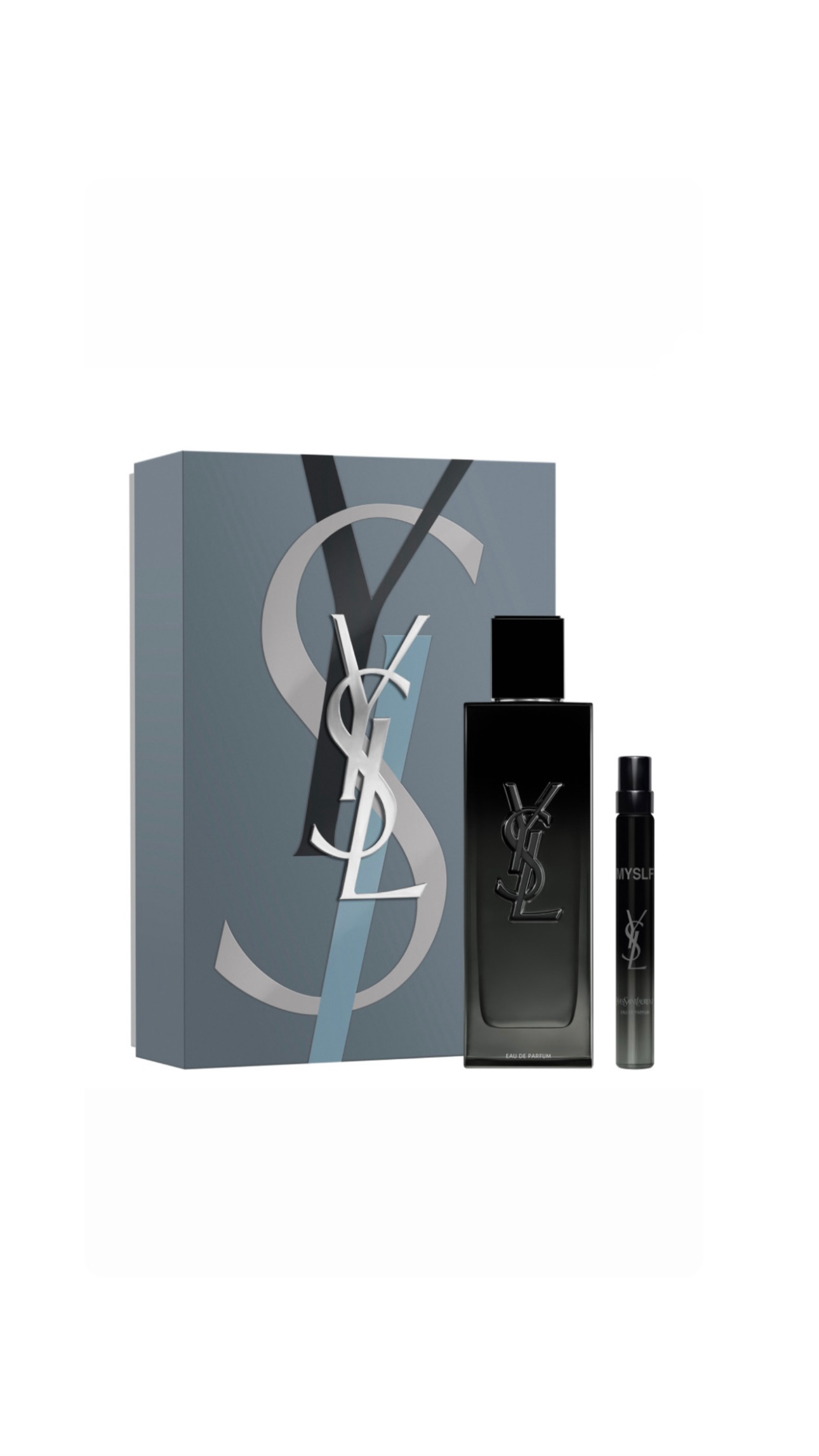 YVES SAINT LAURENT MYSLF EAU DE PARFUM GIFT SET (100ml،10ml) إيڤ سان لوران بگج هدايا للرجال