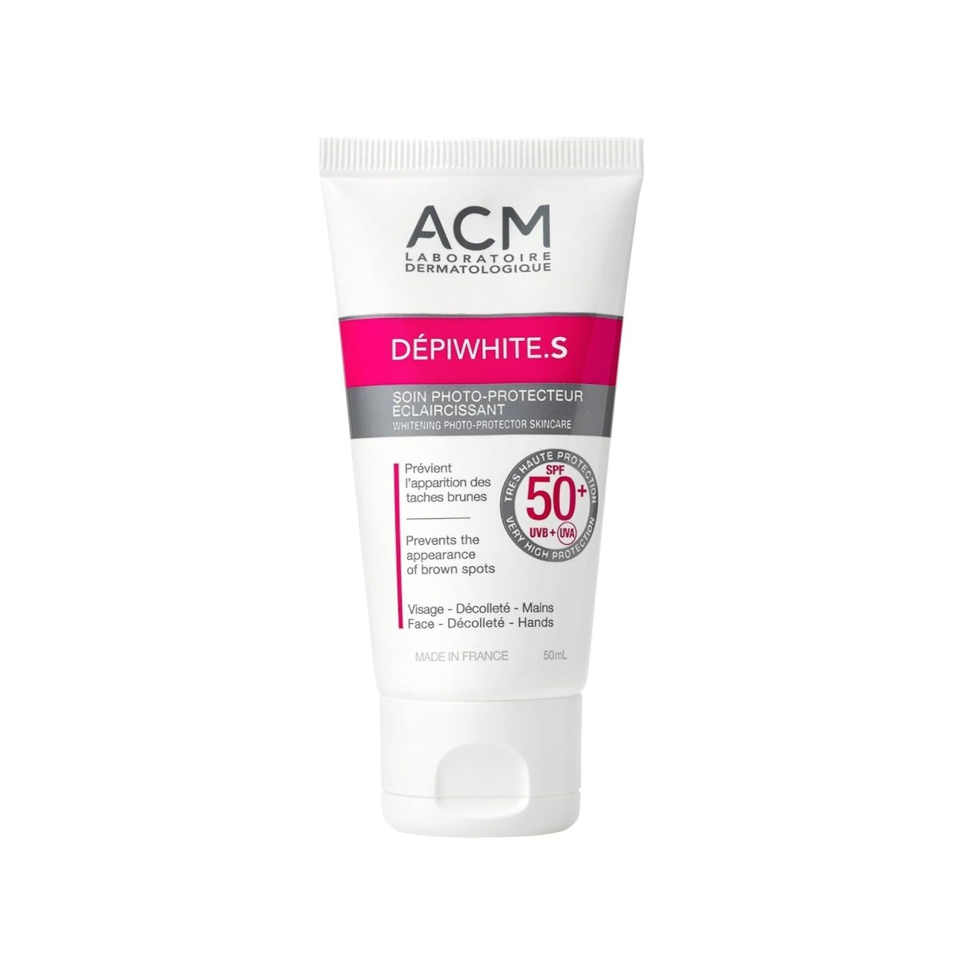 ACM DÉPIWHITE S SPF 50+ 50ml اي سي ام واقي حماية من الشمس