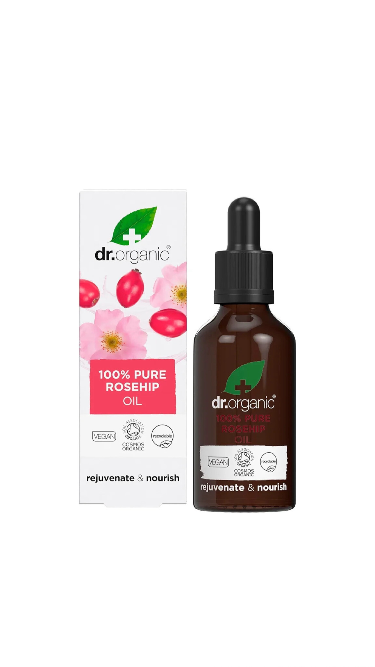 DR. ORGANIC 100% PURE ROSEHIP OI دكتور اورگانك زيت ثمر الورد للعناية بالبشرة