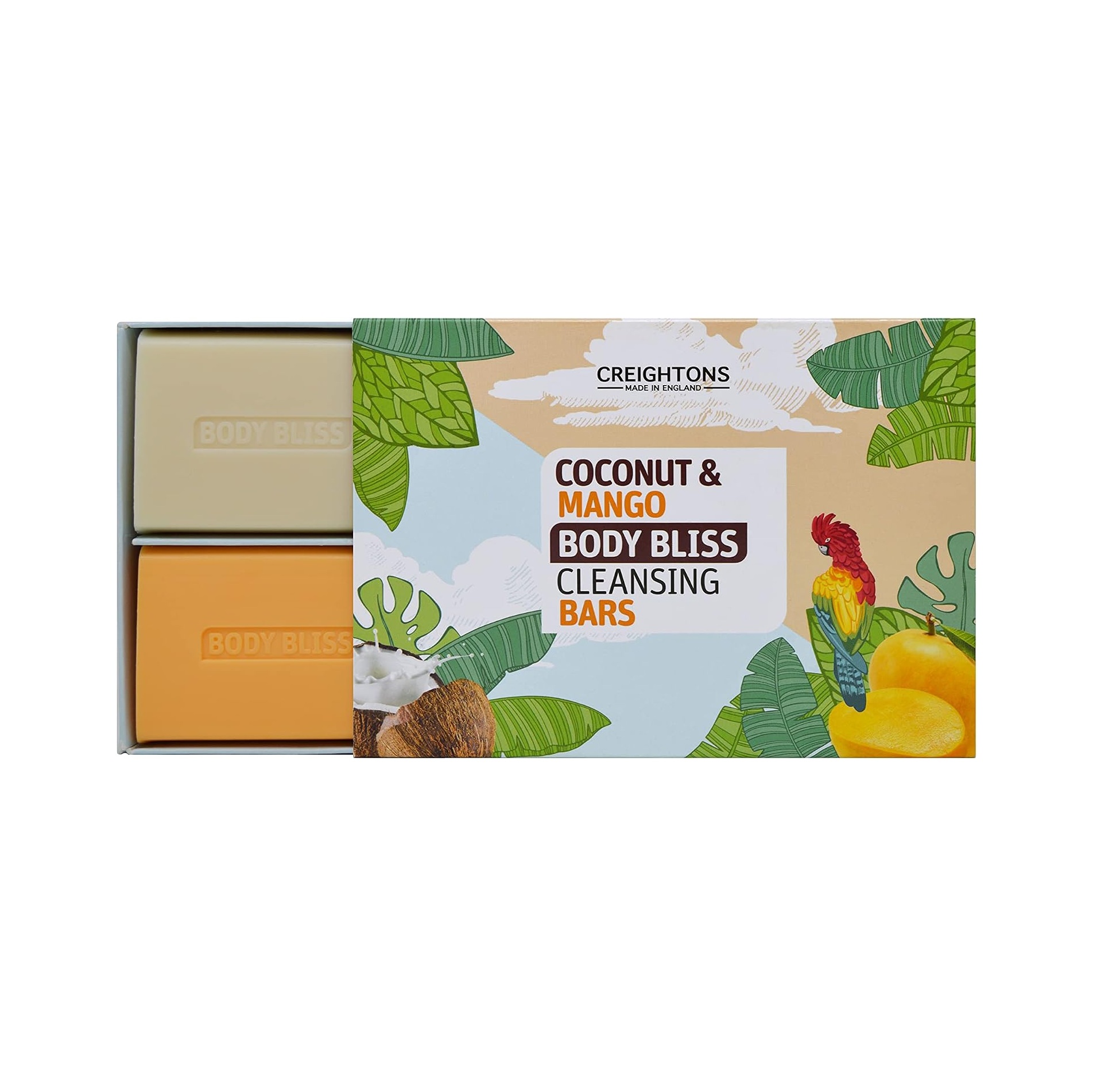 CREIGHTONS Coconut & Mango Body Bliss Cleansing Bars كريتونز بكج صابون جوز الهند والمانجو
