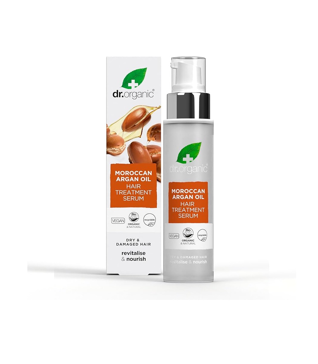 DR.ORGANIC Moroccan Argan Oil Hair Treatment Serum دكتور اوركانك سيروم خفيف للشعر بزيت الأرغان
