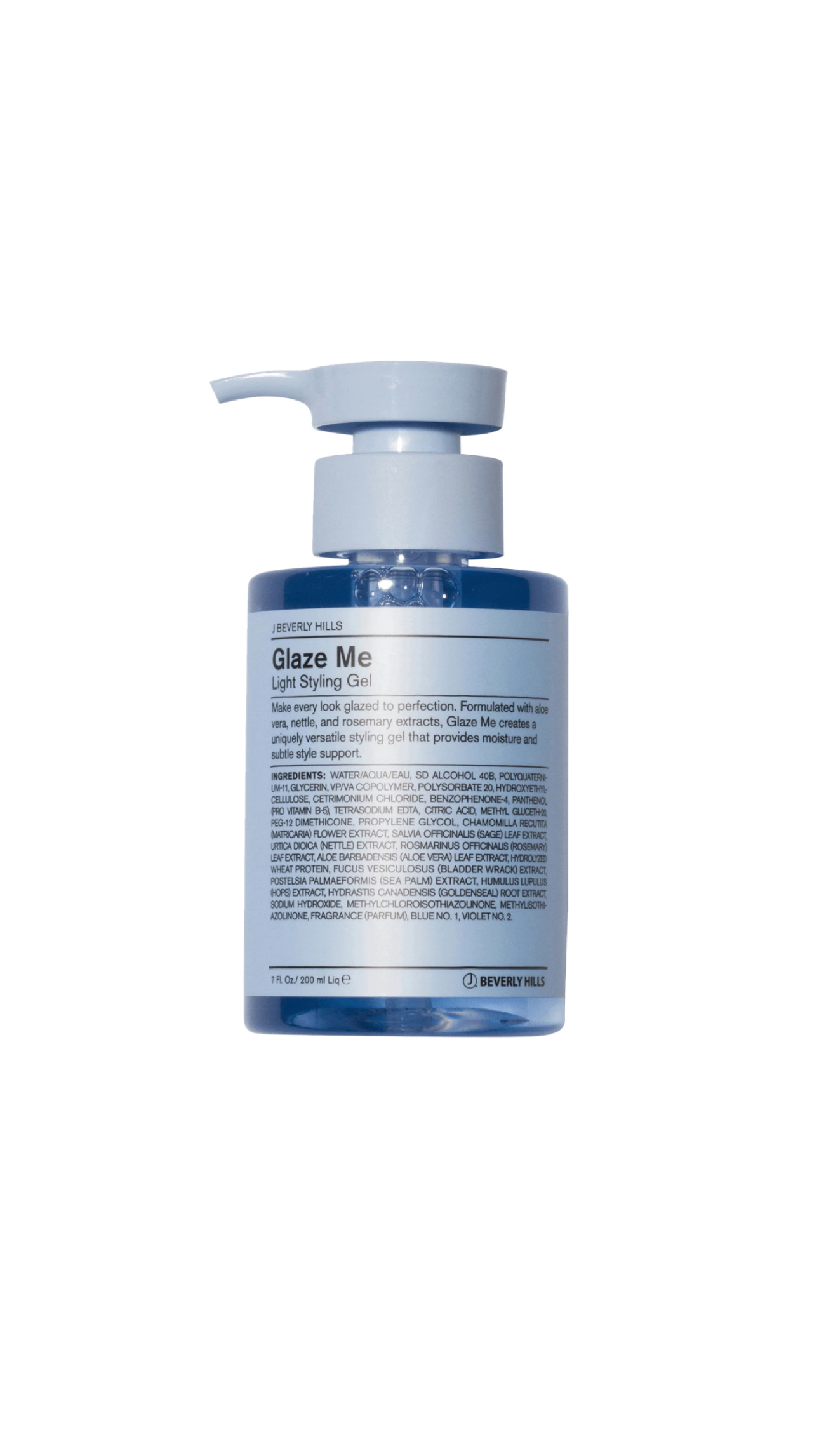 J BEVERLY HILLS GLAZE ME LIGHT STYLING GEL 200ml جي بيفرلي هيلز جل لتصفيف الشعر
