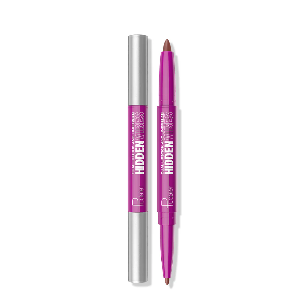 PUDAIER HIDDEN VIBES 2 IN 1 DUAL LIPSTICK AND LINER  بوداير قلم احمر شفاه