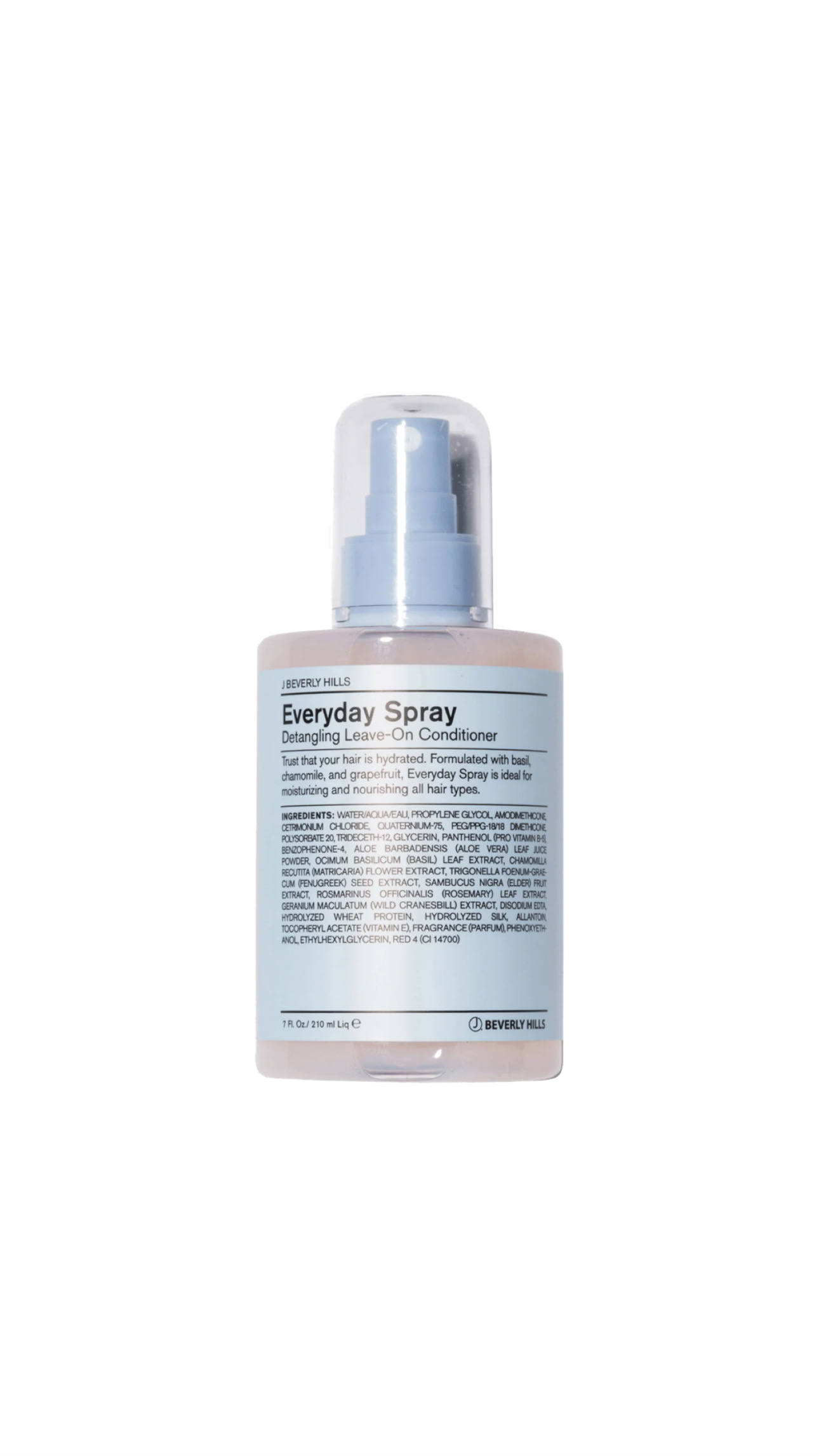 J BEVERLY HILLS EVERYDAY SPRAY DETANGLING LEAVE-ON CONDITIONER 210ml جي بيفرلي هيلز رذاذ لفك تشابك الشعر بعامل حماية من اشعة الشمس
