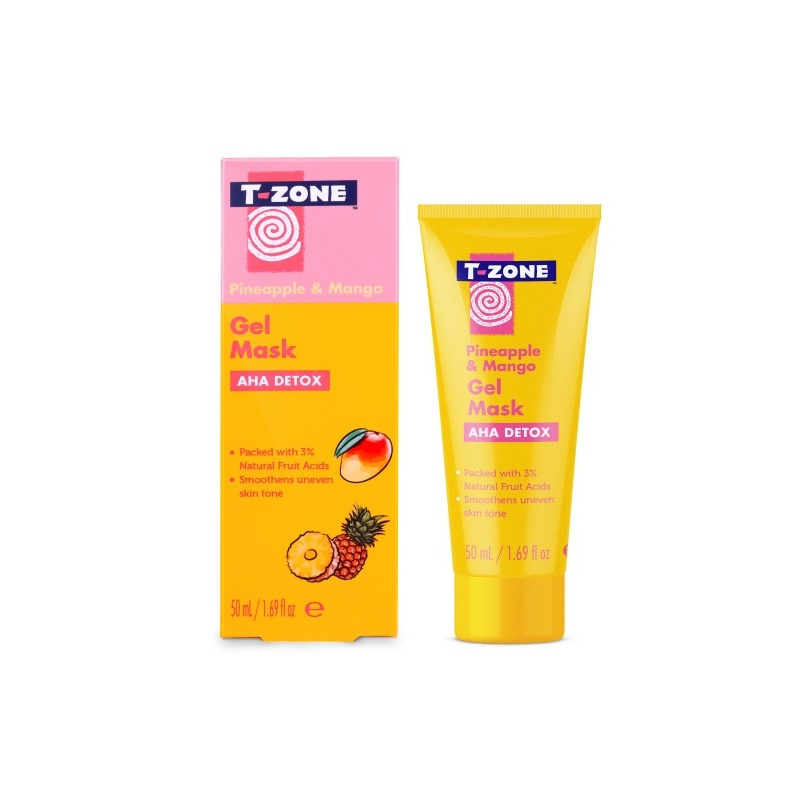 T-ZONE Gel Face Mask Pineapple and Mango 50ml ماسك جل مقشر للبشرة غني برائحة الأناناس والمانجو