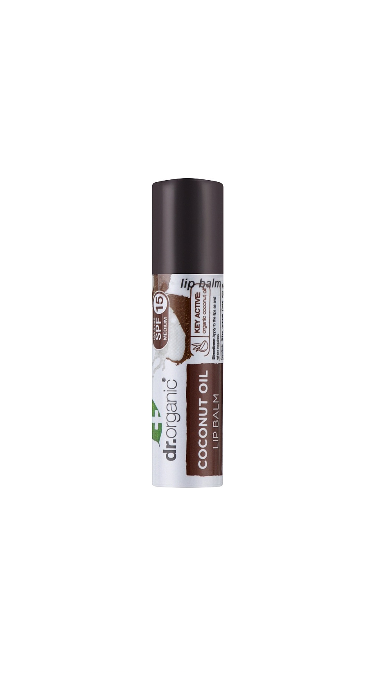 DR. ORGANIC COCONUT OIL LIP BALM SPF 15 دكتور اوركانك مرطب شفاه بعامل حماية من الشمس