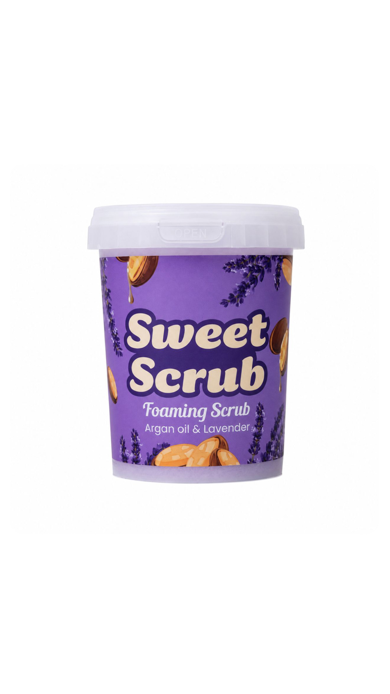 SWEET SCRUB FOAMING SCRUB ARGAN OIL & LAVENDER 500g سكراب رغوي مقشر للجسم