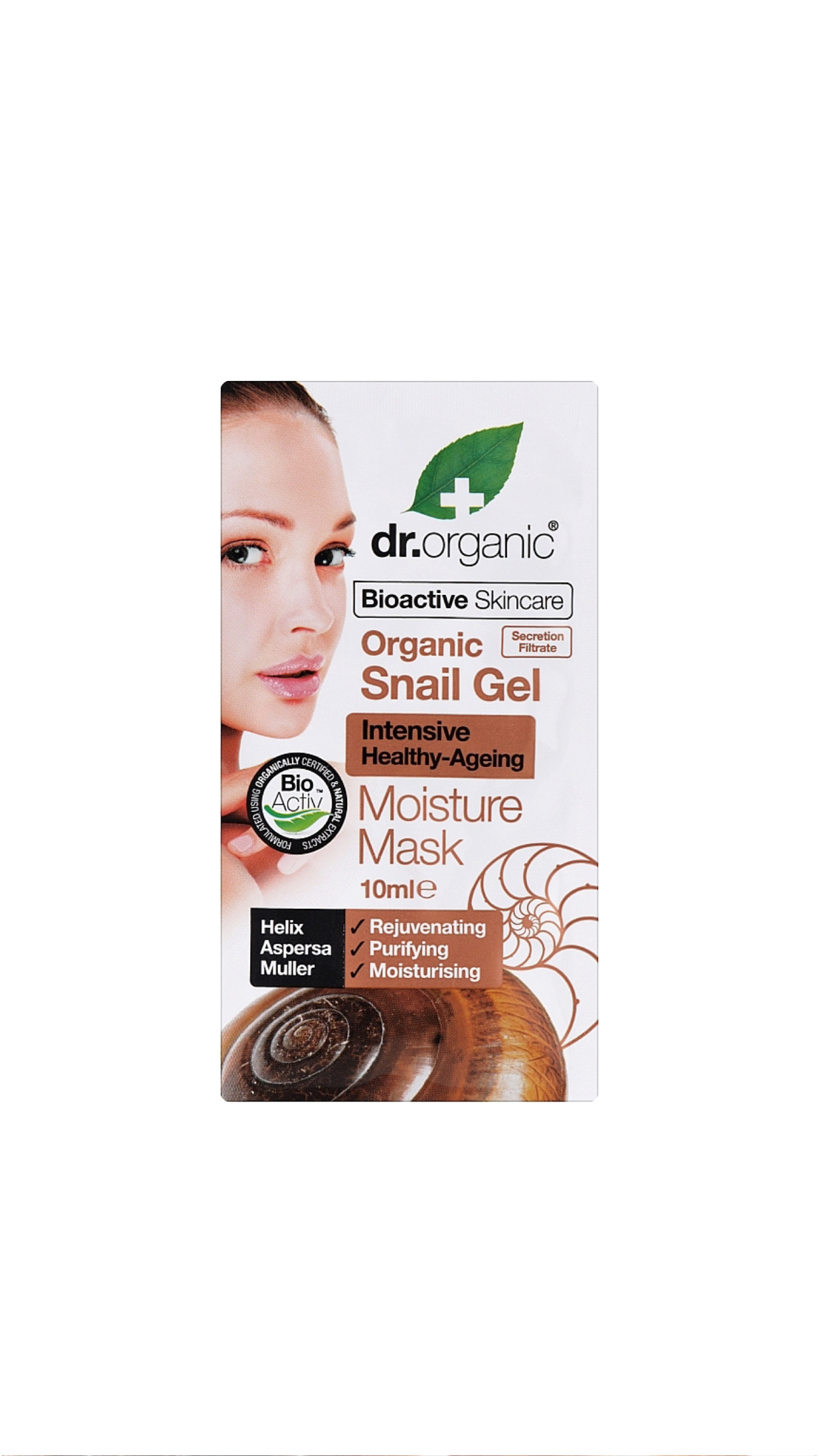 DR. ORGANIC BIOACTIVE SKINCARE ORGANIC SNAIL GEL INTENSIVE HEALTHY-AGEING MOISTURE MASK 10ml دكتور اورگانك ماسك مضاد للشيخوخة بخلاصة الحلزون