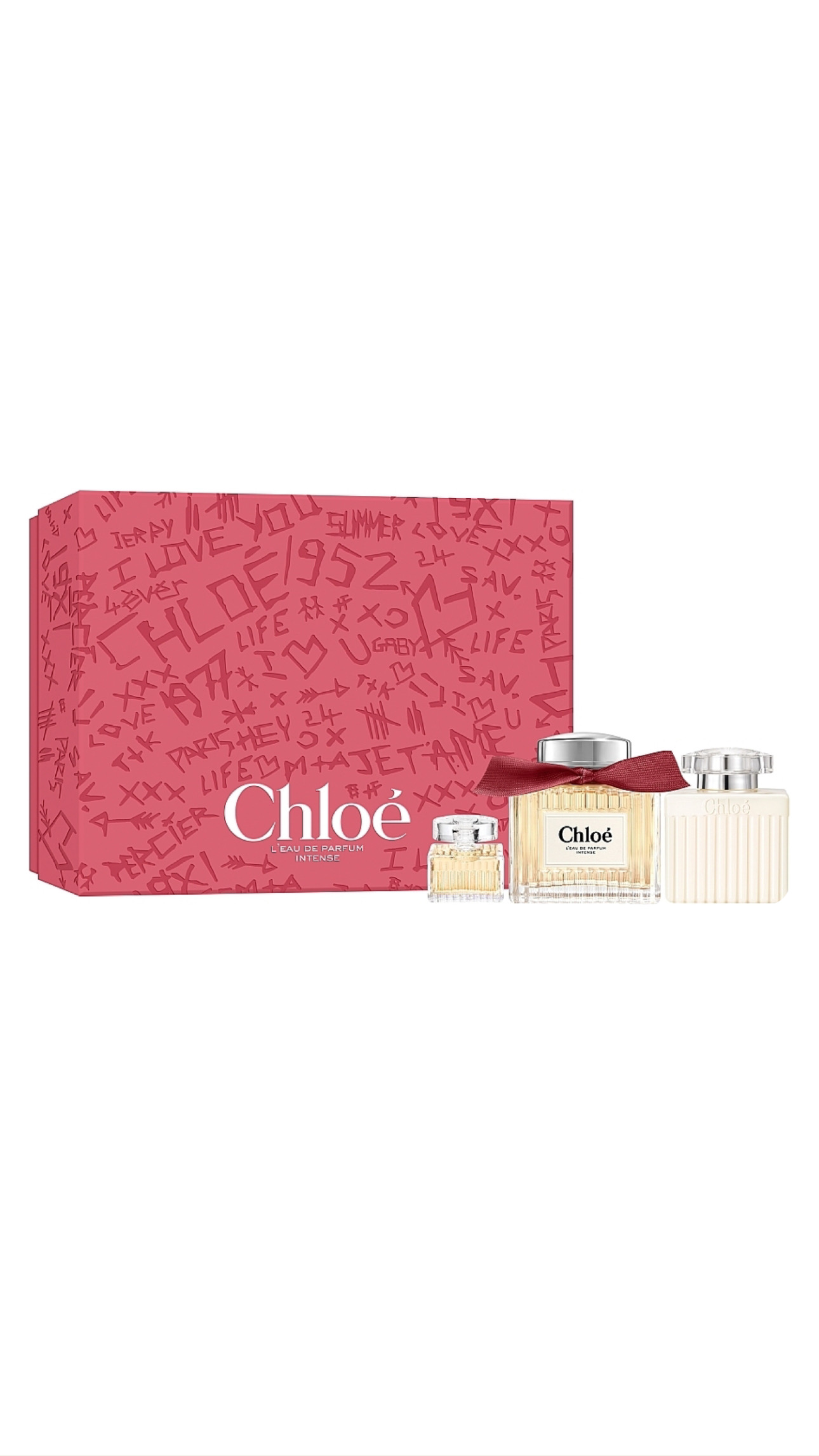 CHLOÉ L'EAU DE PARFUM INTENSE GIFT SET (100ml,100ml,5ml) گلوي بگج هدايا للنساء 