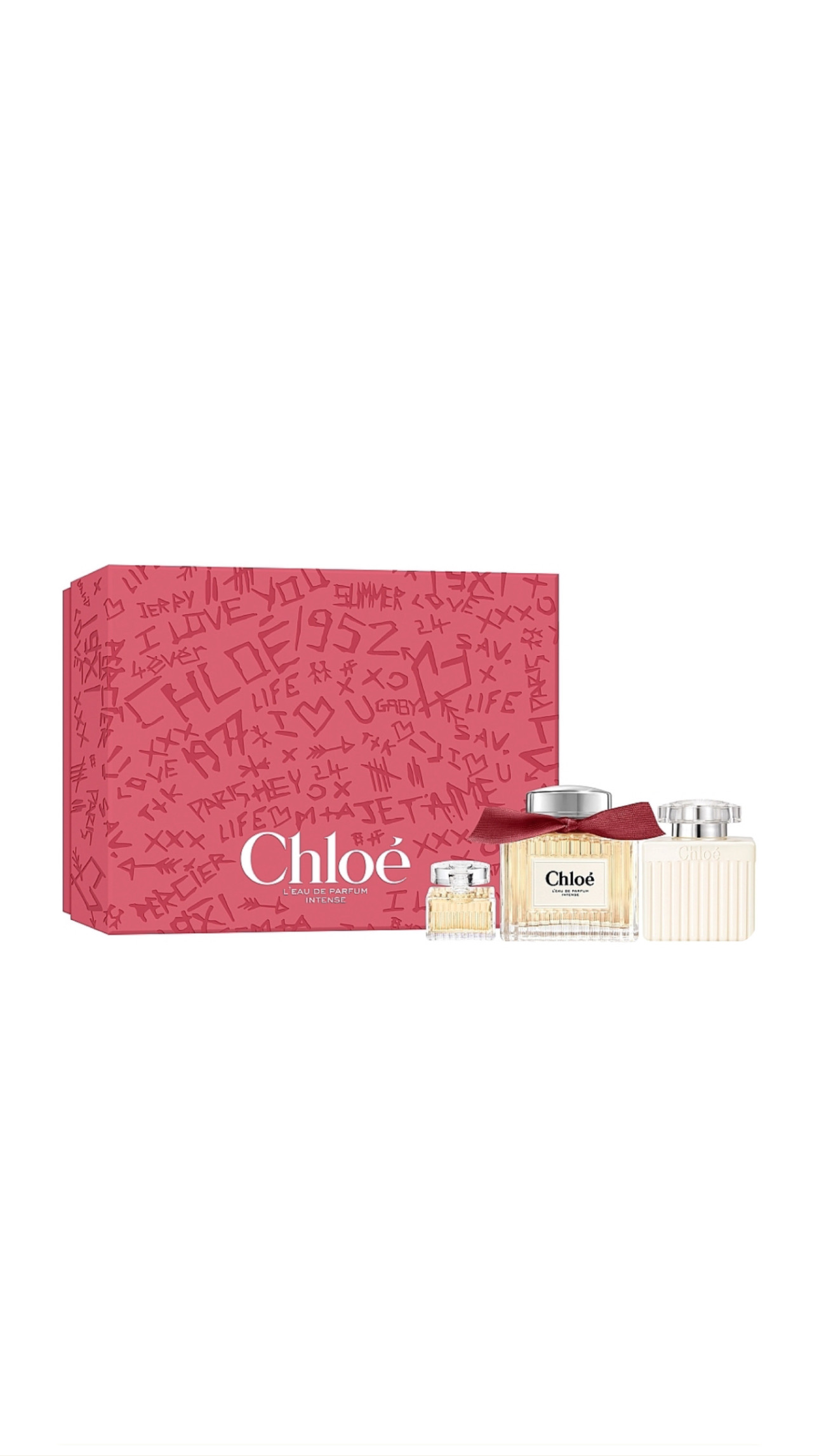CHLOÉ L'EAU DE PARFUM INTENSE GIFT SET (100ml,100ml,5ml) گلوي بگج هدايا للنساء