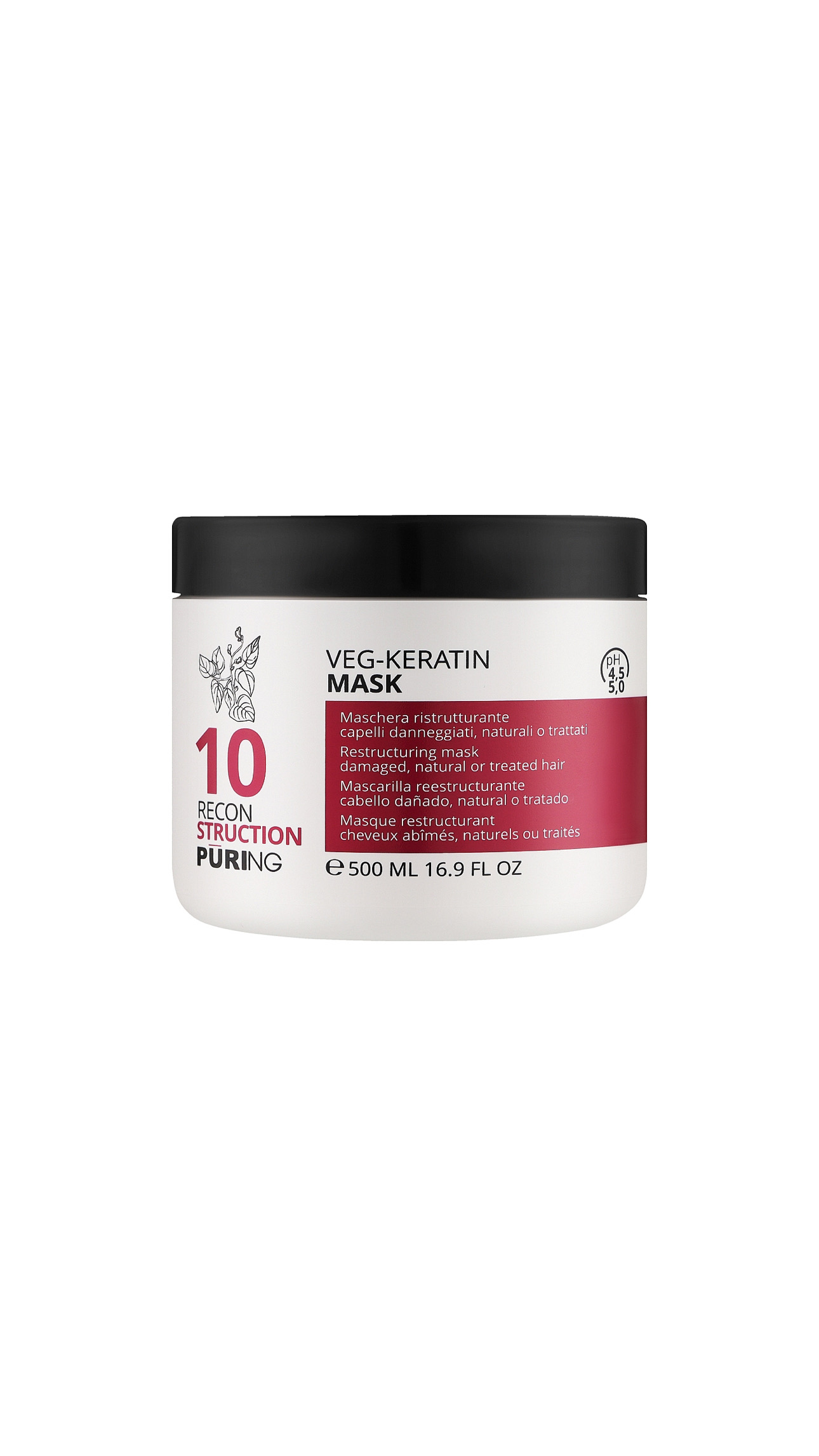 PURING 10 RECONSTRUCTION VEG-KERATIN MASK 500ml بيورنگ ماسك معالج للشعر التالف