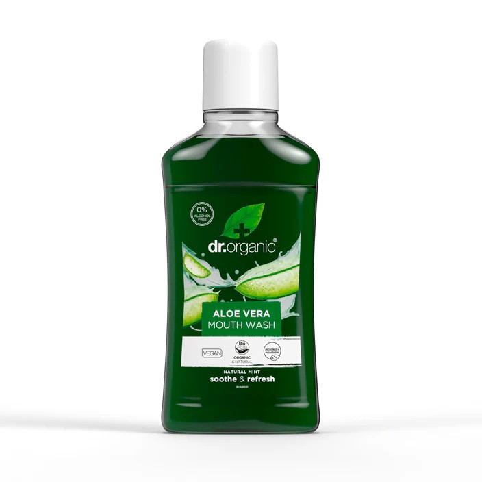 DR.ORGANIC Aloe Vera Mouthwash دكتور اوركانك غسول فم بخلاصة الصبار خالٍ