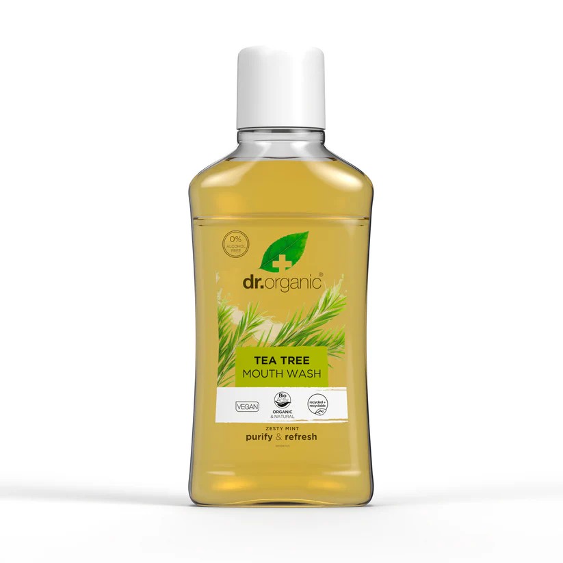 DR.ORGANIC Tea Tree Mouth Wash دكتور اوركانك غسول الفم بزيت شجرة الشاي