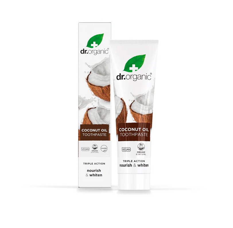 DR.ORGANIC Coconut Oil Toothpaste دكتور اوركانك معجون أسنان بزيت جوز الهند
