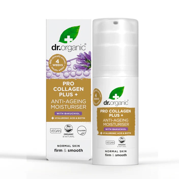DR.ORGANIC Pro Collagen Anti-Ageing moisturiser with Bakuchiol دكتور اوركانك مرطب مضاد للشيخوخة مع باكوشيول