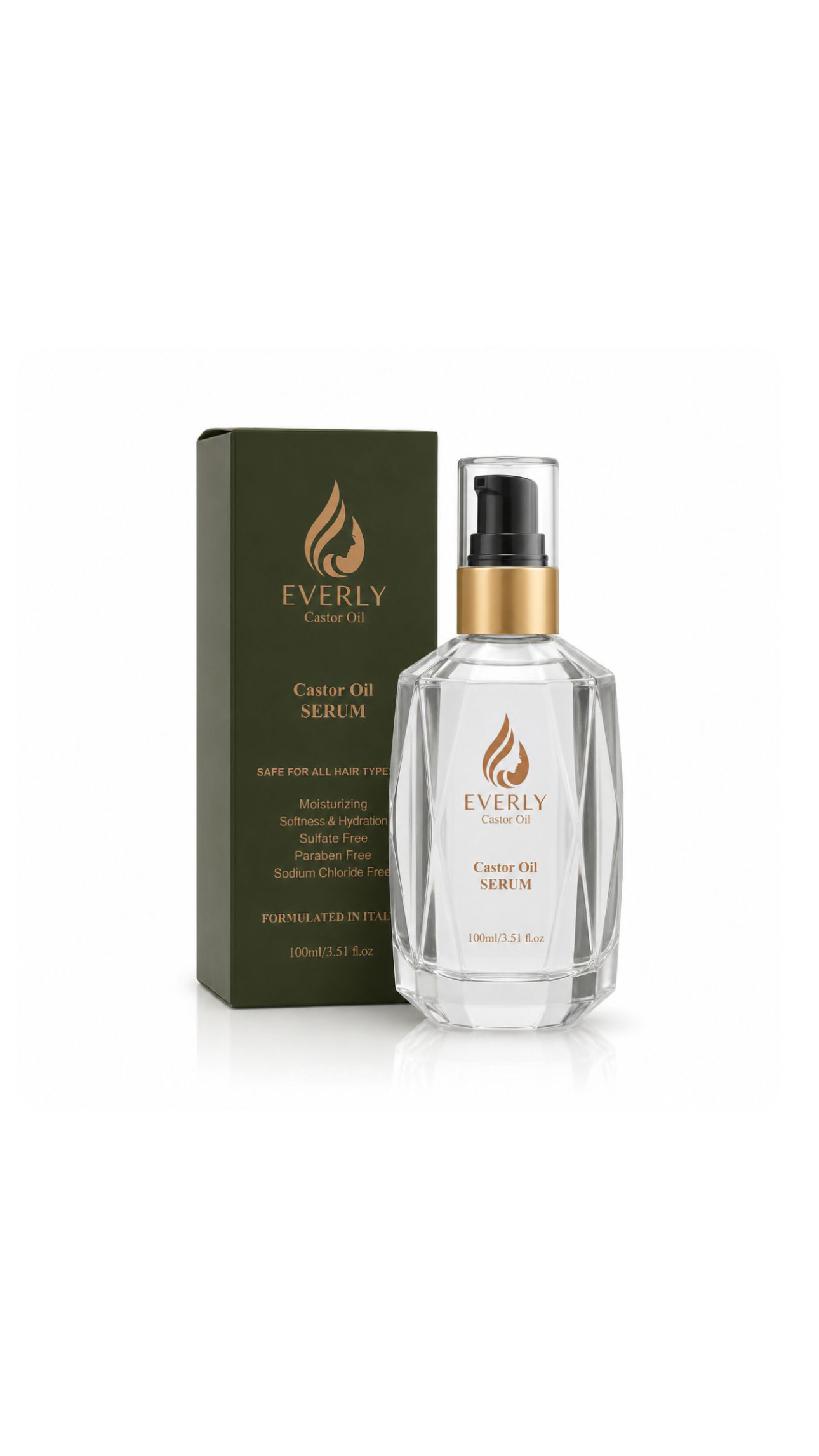 EVERLY CASTOR OIL SERUM 100ml إيڤيرلي سيروم للعناية بالشعر بخلاصة زيت الخروع
