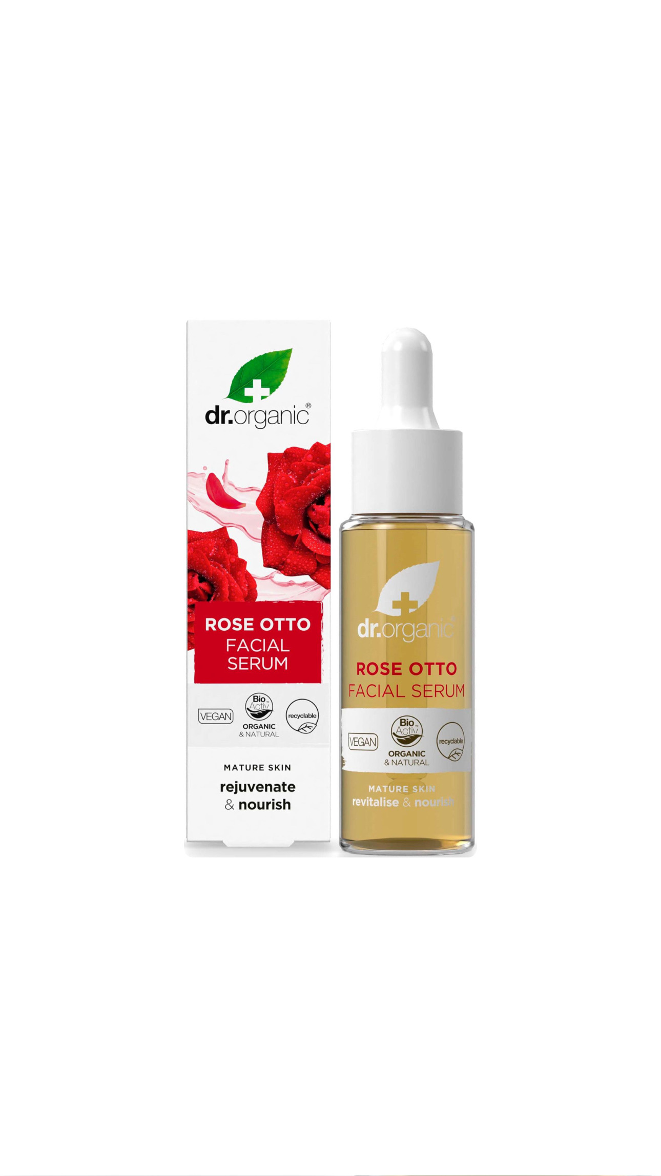 DR.ORGANIC ROSE OTTO FACIAL SERUM 30ml دكتور أورگانك سيروم للعناية بالبشرة بخلاصة ورد الجوري