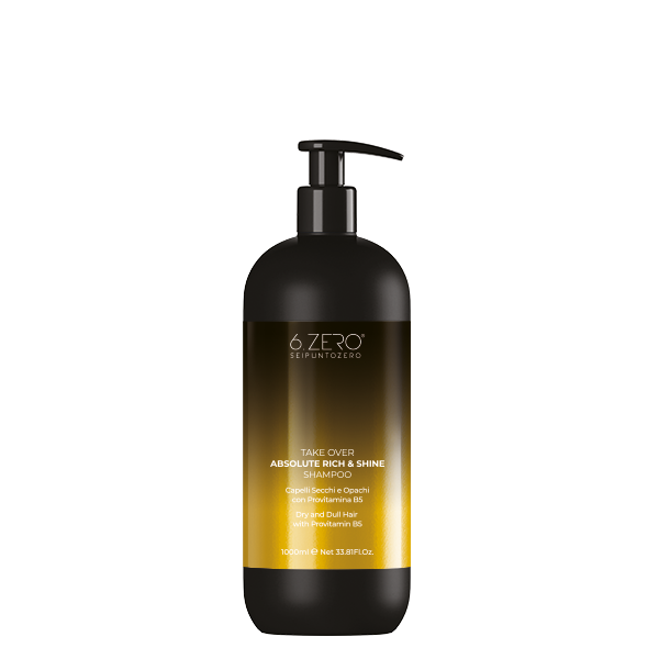 6Zero TAKE OVER – ABSOLUTE RICH & SHINE Shampoo for dry and dull hair1000ml شامبو للشعر الجاف والباهت