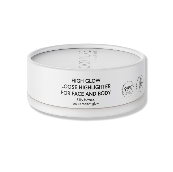 JOKO PURE High Glow Loose Highlighter For Face And Body جوكو بودرة إضاءة عالية اللمعان للوجه والجسم 