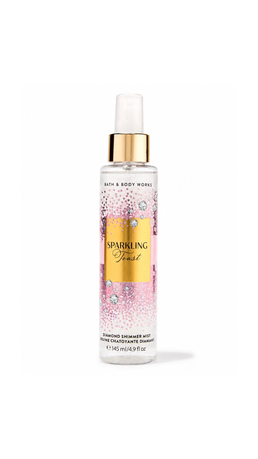 BATH & BODY WORKS SPARKLING TOAST DIAMOND SHIMMER MIST145ML باث اند بودي وركس سبلاش معطر ولامع للجسم