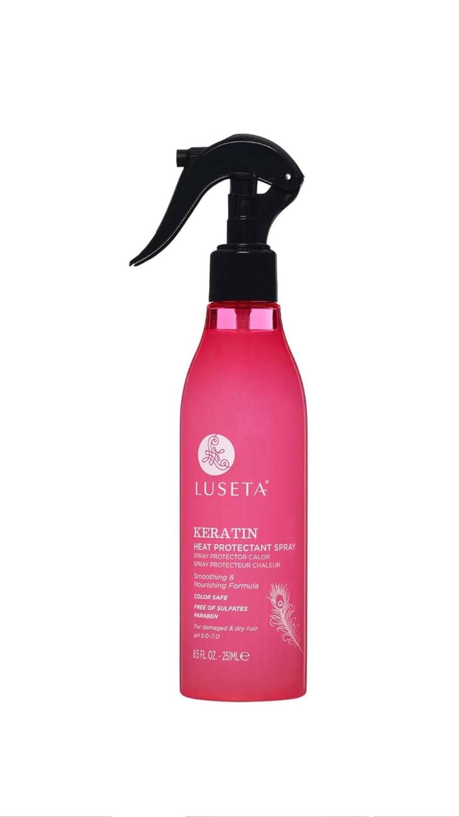 LUSETA Keratin Smooth Heat Protectant 251ml لوسيتا كيراتين سموث واقي من الحرارة