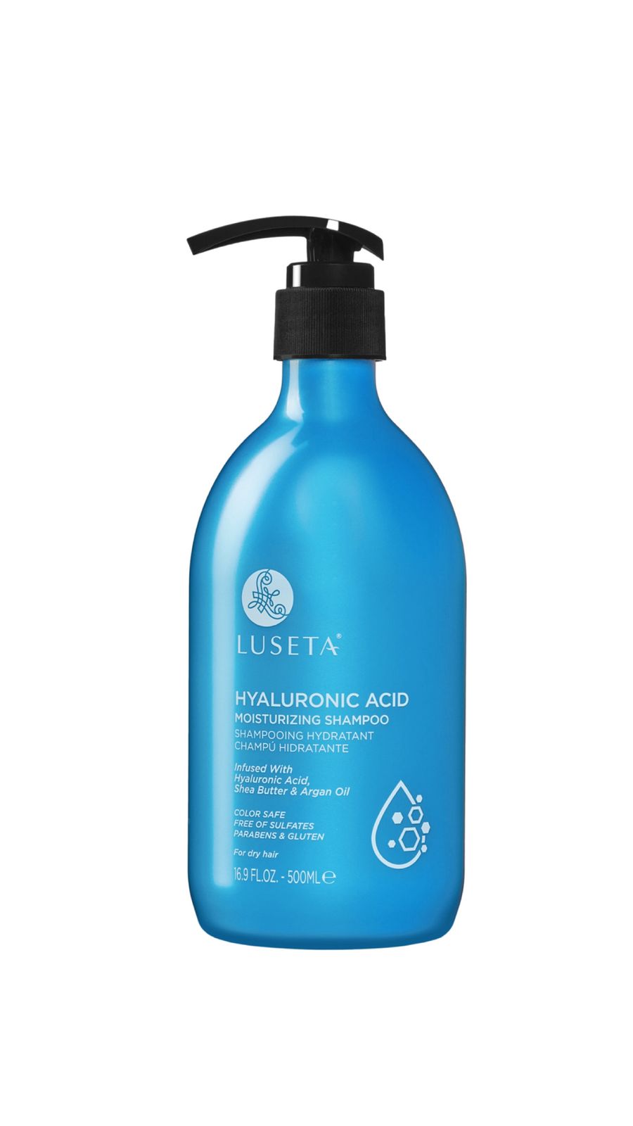 LUSETA Hyaluronic Acid Moisturizing Shampoo 500ml شامبو مرطب بحمض الهيالورونيك