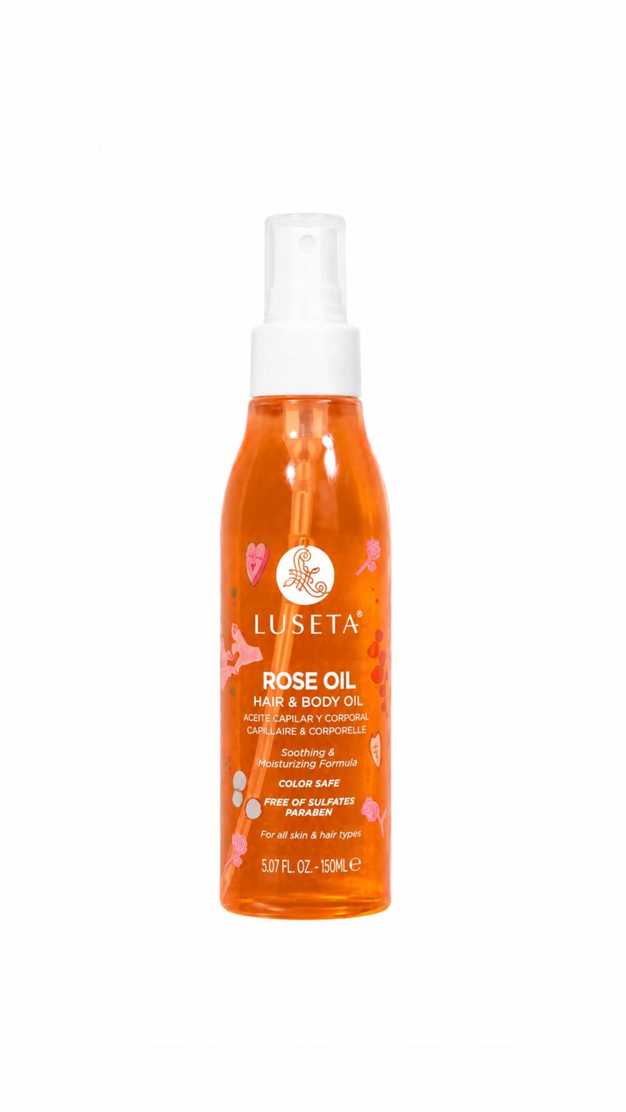 Luseta Rose Oil Body & Hair Oil لوسيتا زيت الورد