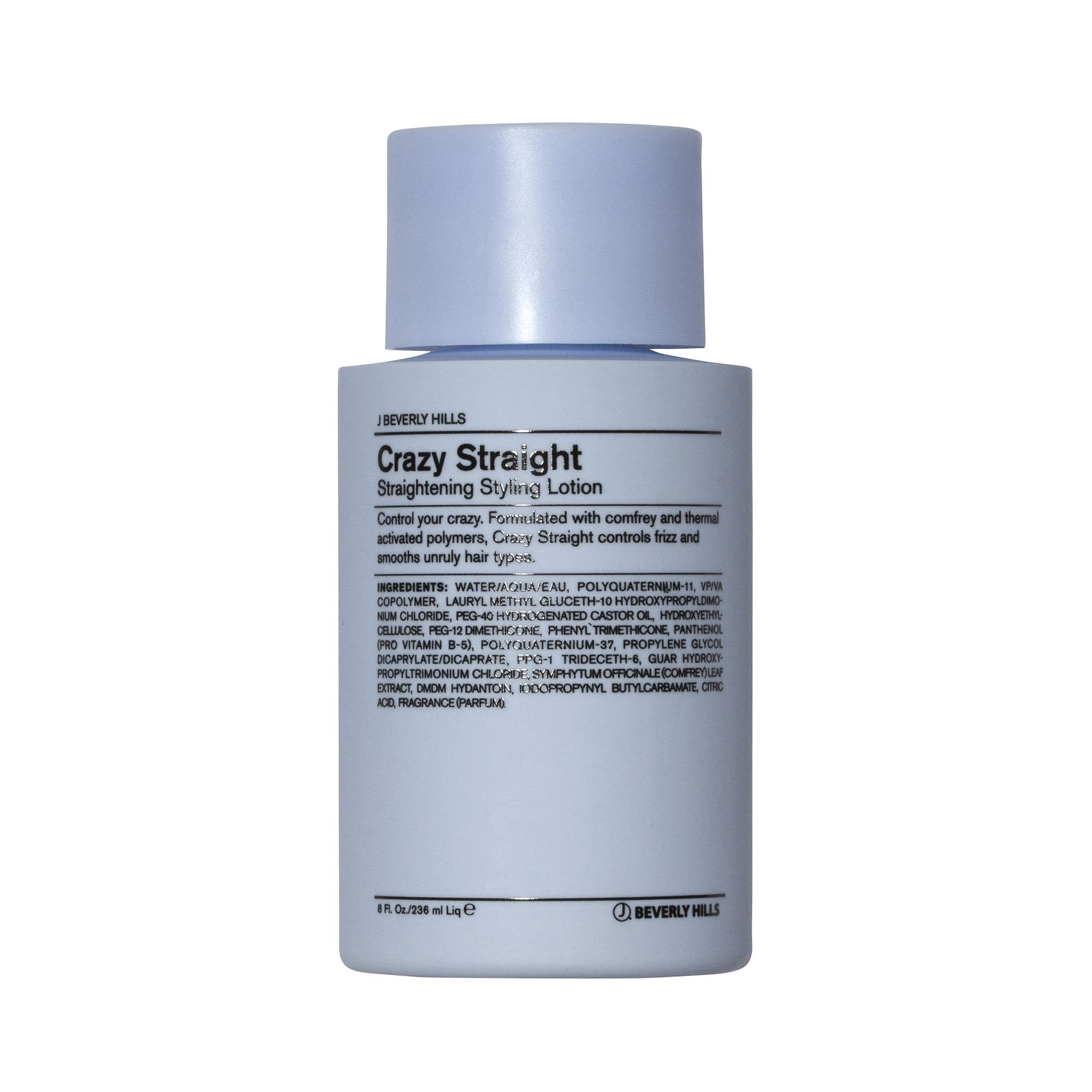 J BEVERLY HILLS Crazy Straight Straightening Styling Lotion 236ml  جي بيفرلي هيلز لوشن لتصفيف وتمليس الشعر
