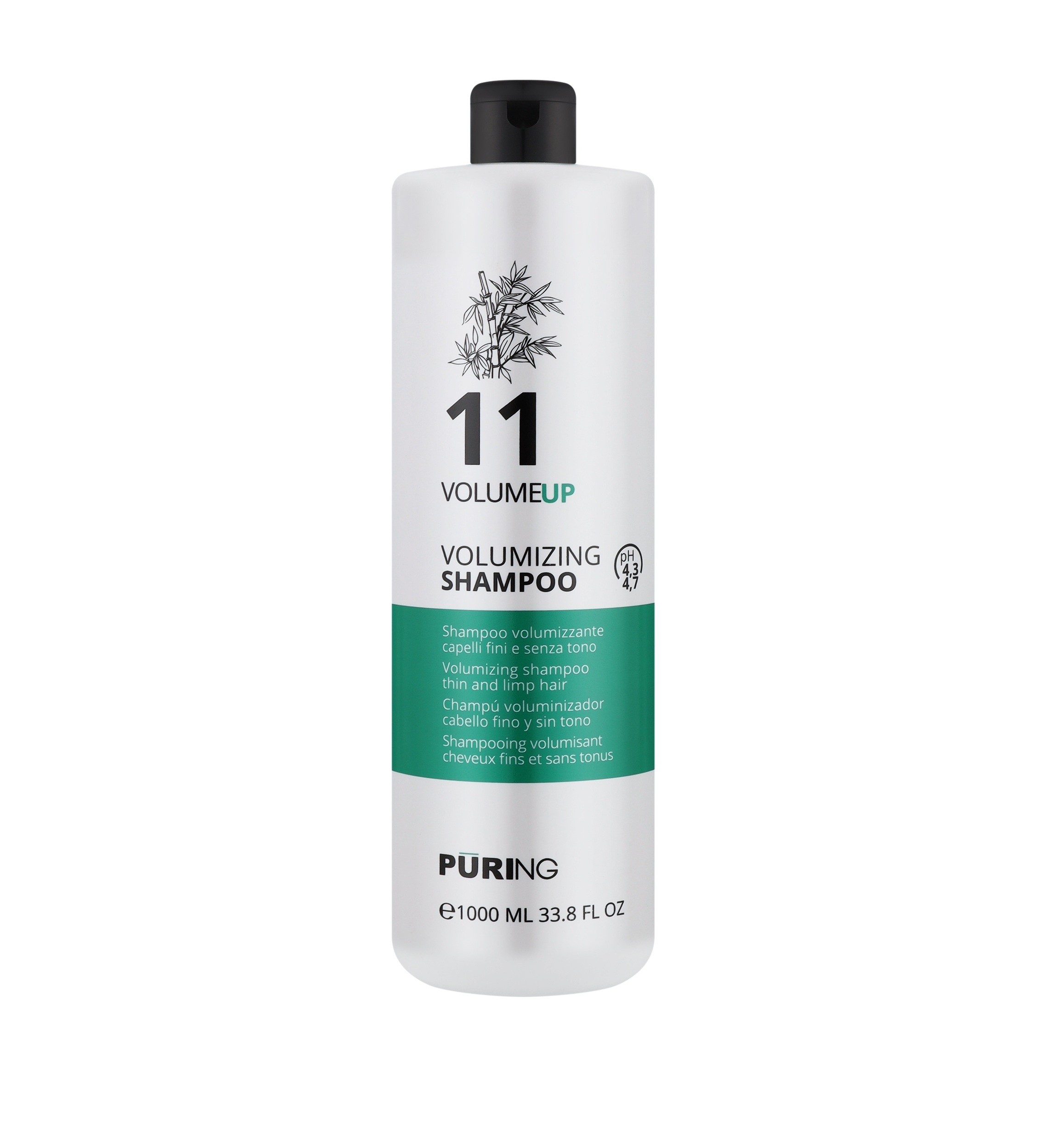 PURING 11 VolumeUp Volumizing Shampoo for fine hair 1000ml بيورنك شامبو للعناية بالشعر الخفيف