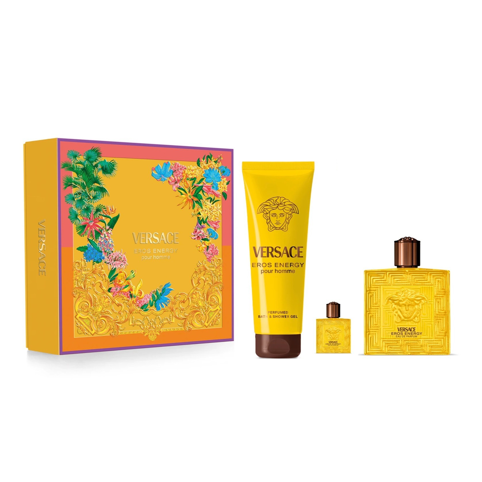 VERSACE Eros Energy Eau De Parfum GIFT SET FOR MEN (3PCS)  ڤيرزاتشي بكج هدايا للرجال