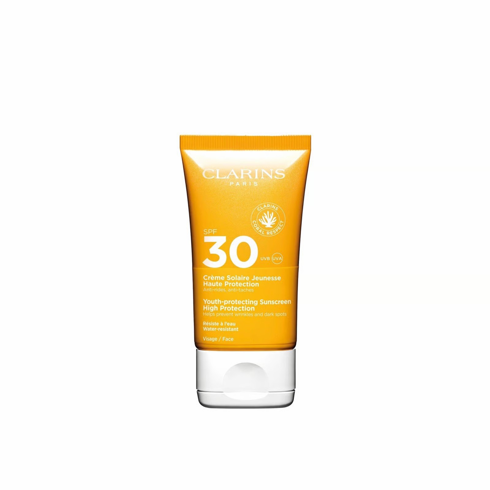 CLARINS Sun Care Youth-Protecting Face Sunscreen SPF30 50ml كلارنس واقي الشمس للوجه بعامل حماية من الشمس