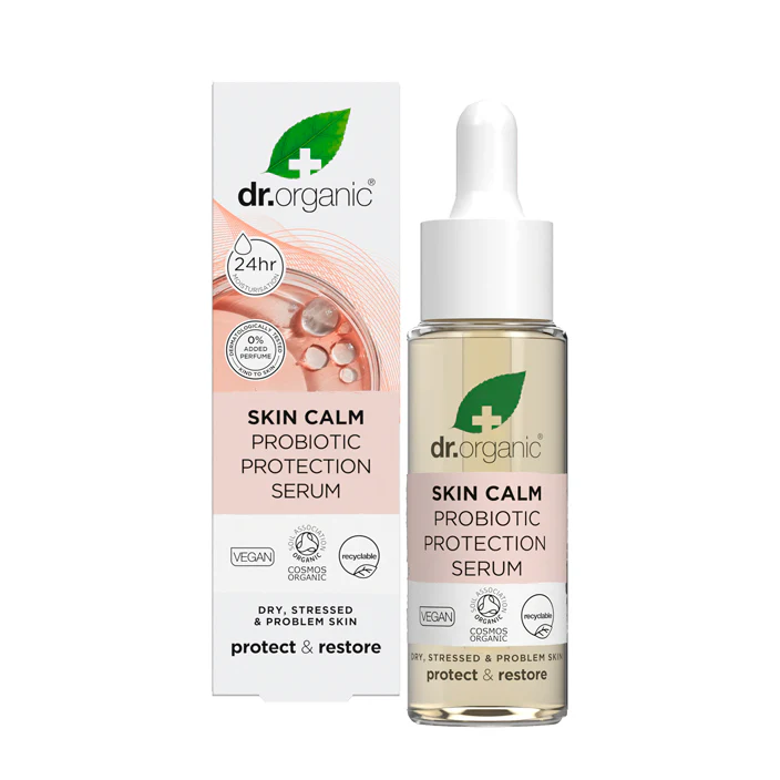 DR.ORGANIC Skin Calm Probiotic Protection Serum  دكتور اوركانك سيروم متطور مصمم لتهدئة البشرة الحساسة