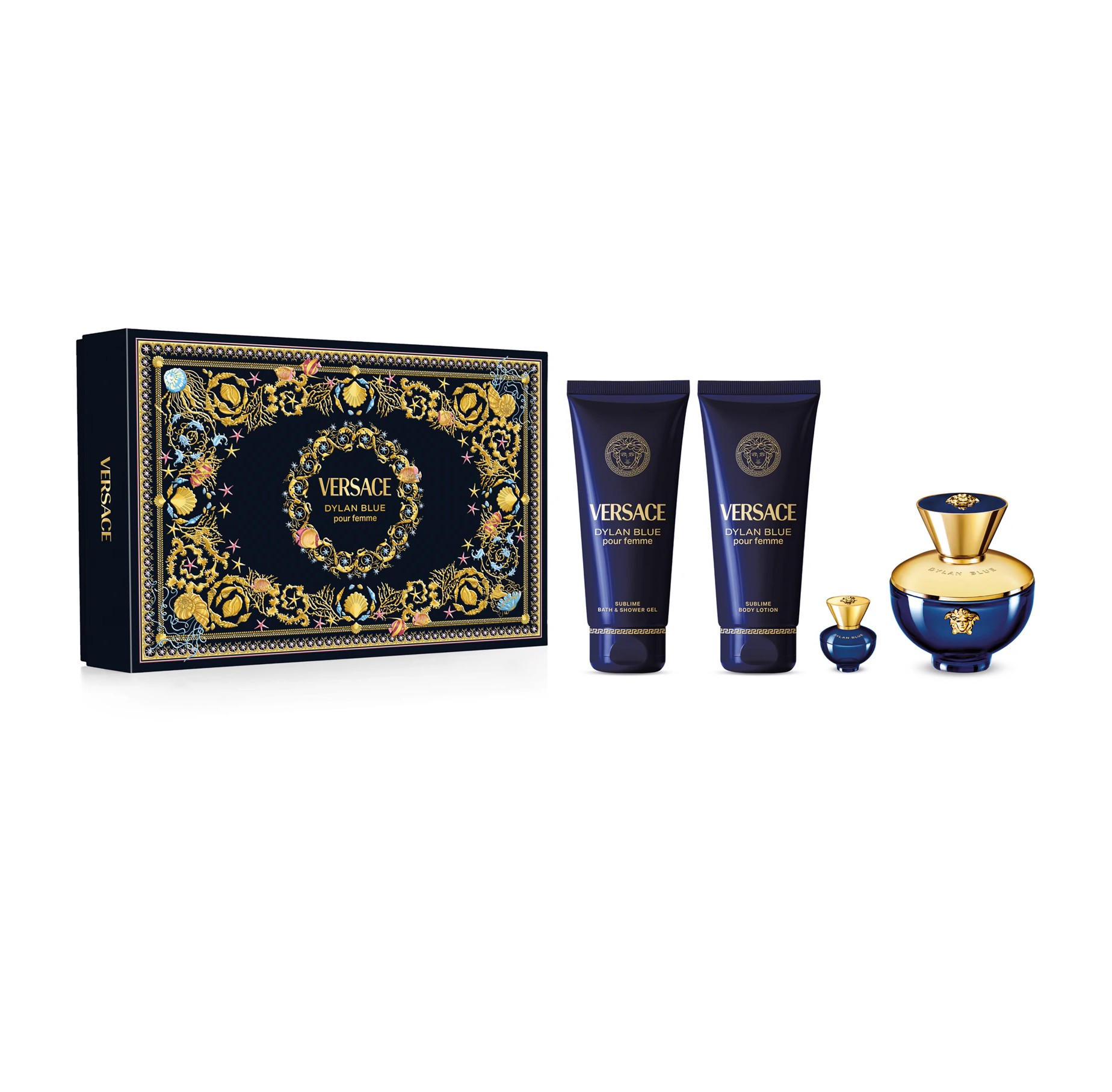VERSACE Dylan Blue Pour Femme Eau De Parfum gift set for women فرساتشي بكج هدايا للنساء